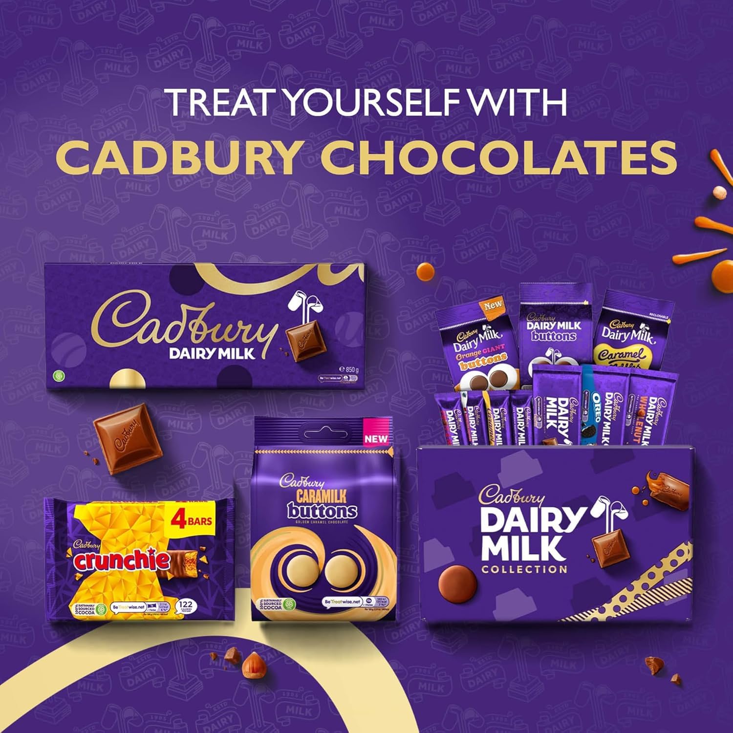 Cadbury Milk Tray Assorted Milk Chocolates Gift Box - 445g Chocolate Collection 5