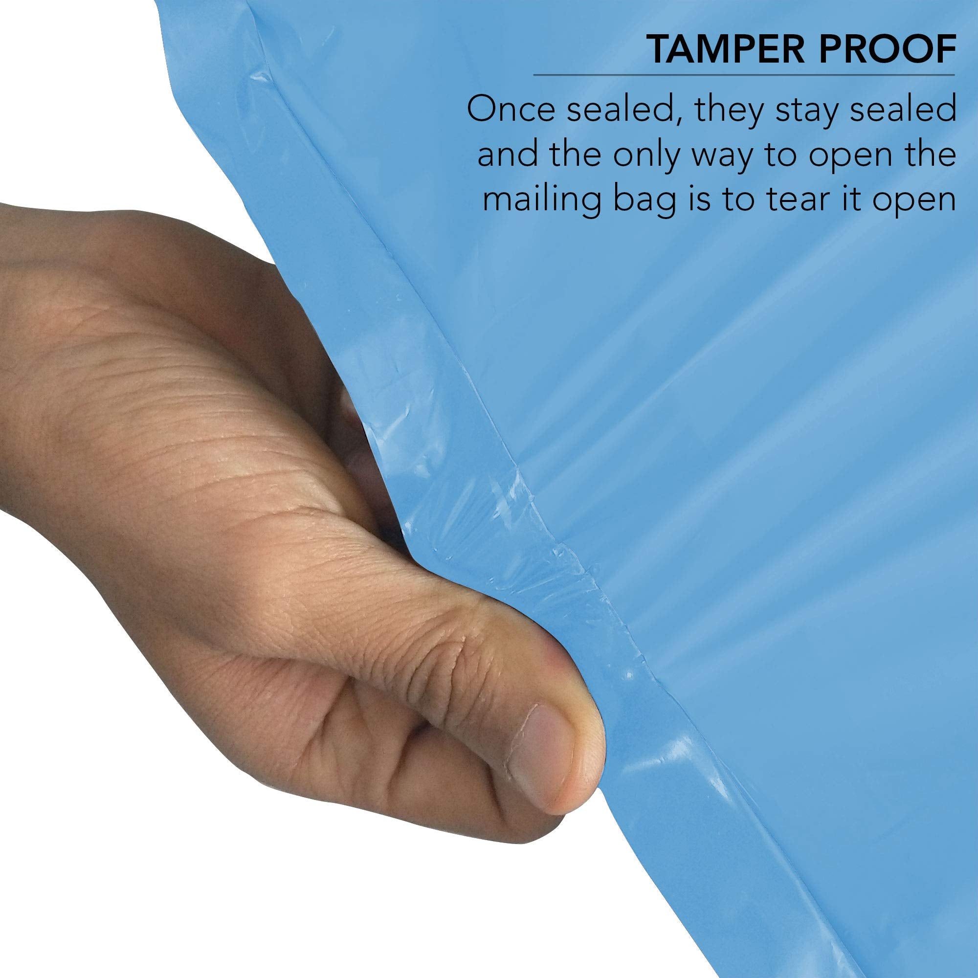 iSOUL Plastic Mailing Bags - 6 x 9 Inch, Blue, Water Resistant | 100 Count 5