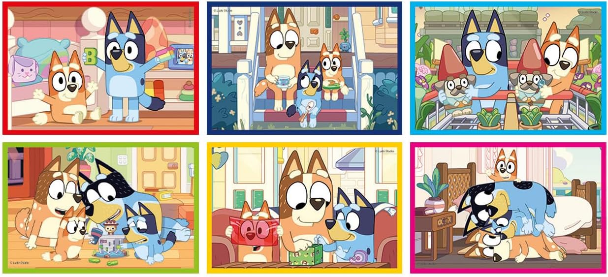 Clementoni Bluey 6-Piece Cube Puzzle Set - Educational Toddler Toy for Ages 2-4 4