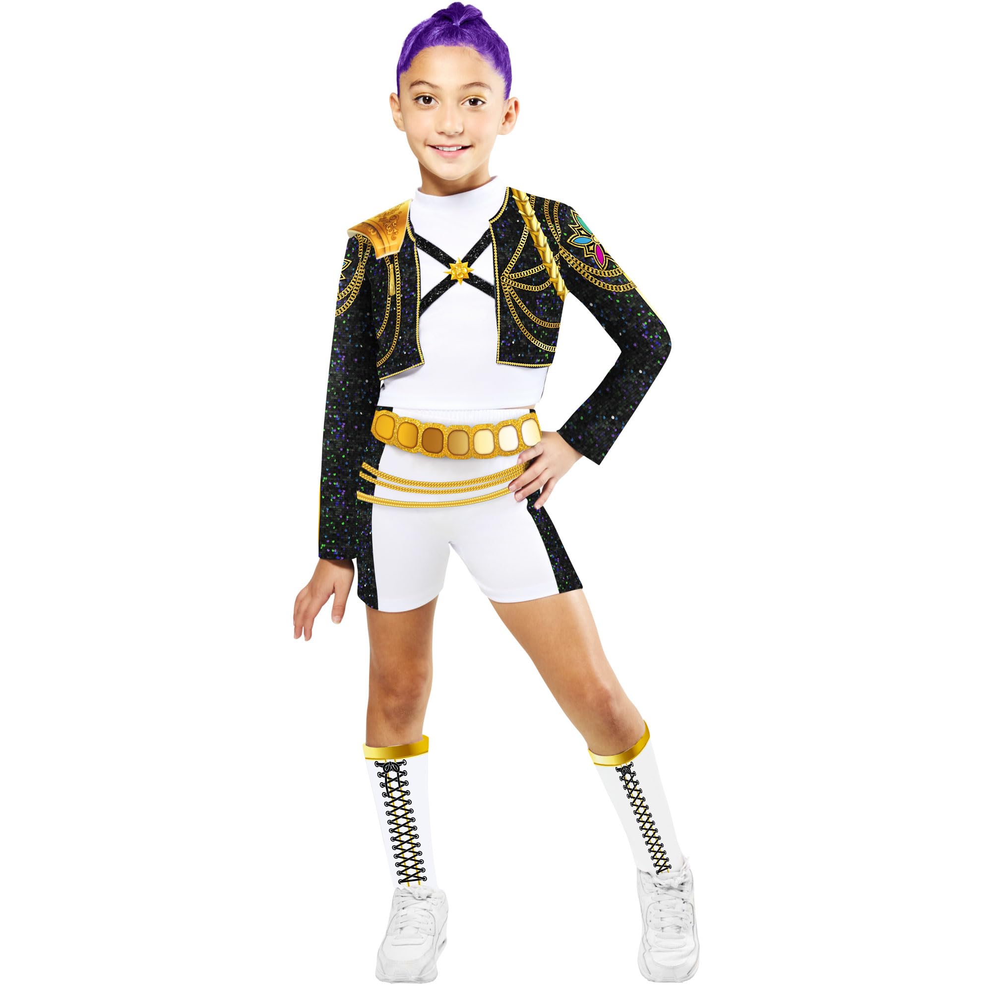 Rubies K-Pop Demon Hunters Rumi Golden Hybrid Child Costume - Size 7-8 Years | Polyester