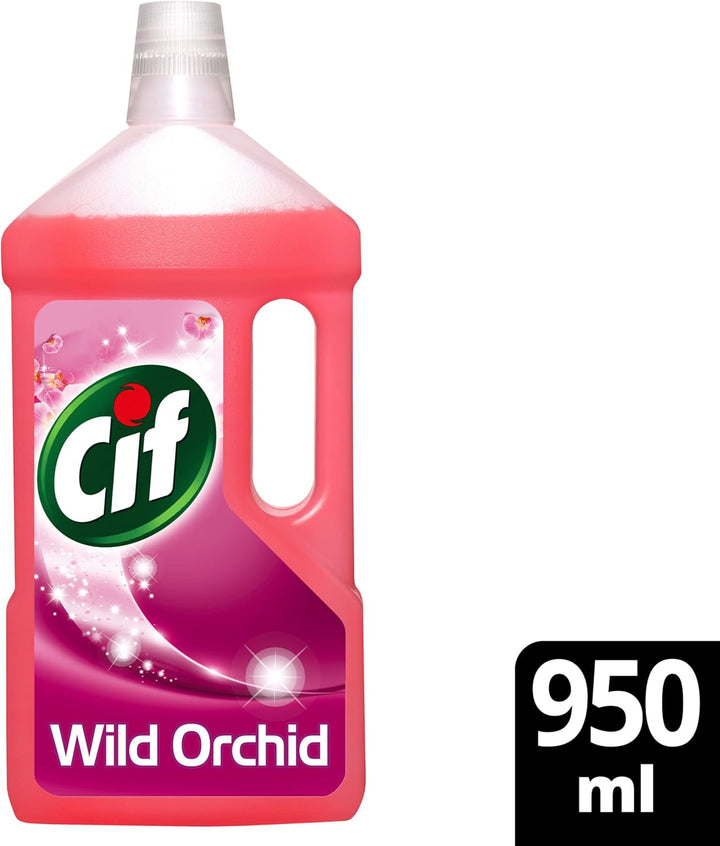 Cif Wild Orchid Floor Cleaner - Multi-Surface Residue-Free Cleaner for Linoleum, Vinyl & Ceramic Tile