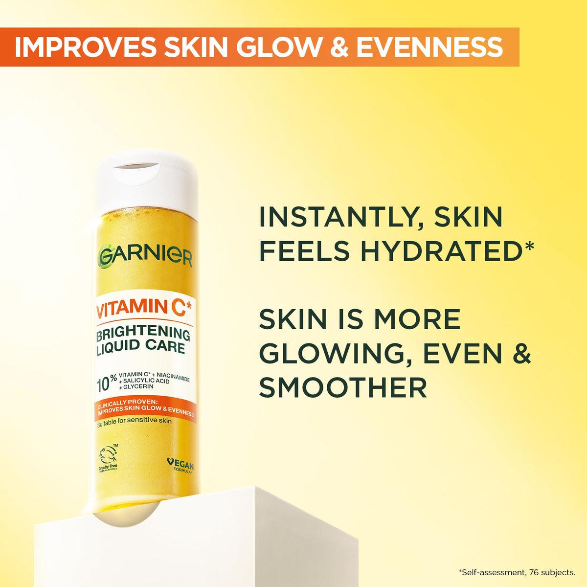 Garnier Vitamin C Brightening Liquid Care Toner - 10% Glycerin + Niacinamide