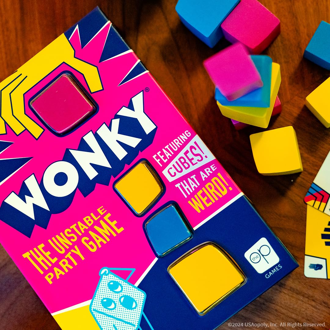 USAopoly Wonky Stacking & Balancing Game | Multicolor Cardboard | Ages 8+