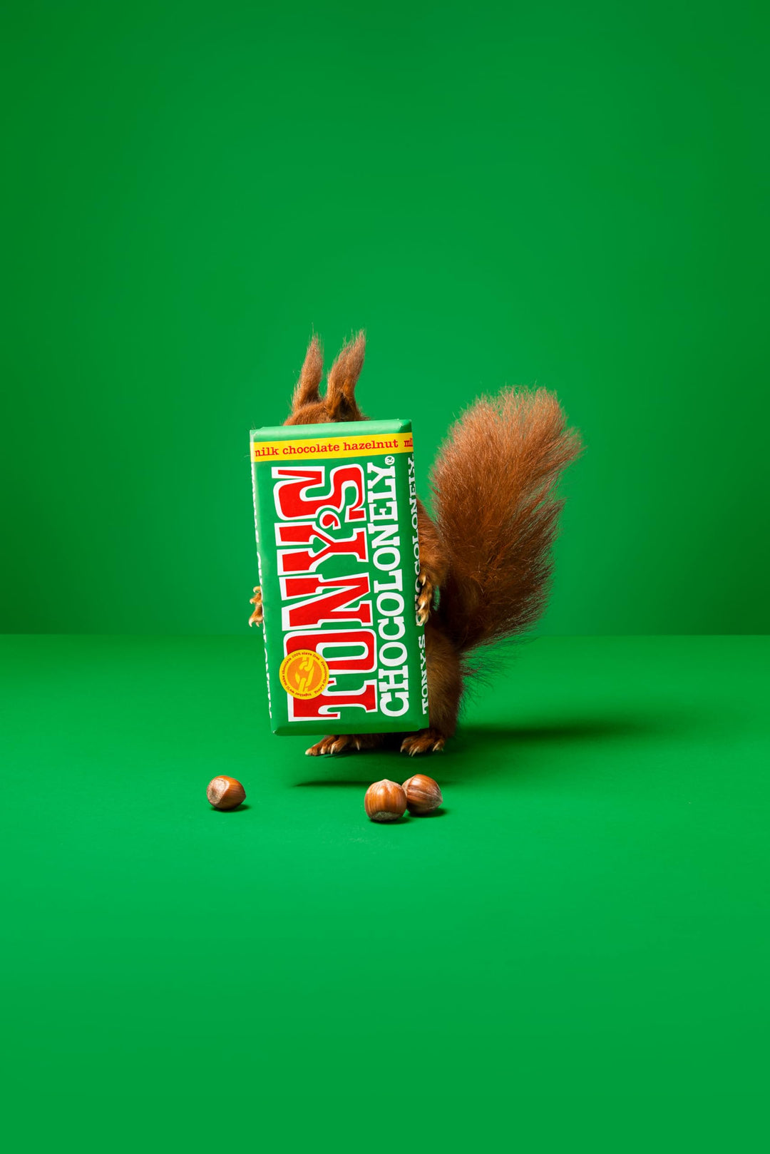 Tony's Chocolonely Milk Chocolate with Hazelnuts - 180g, Fairtrade Belgian Chocolate Bar, Vegetarian Snack