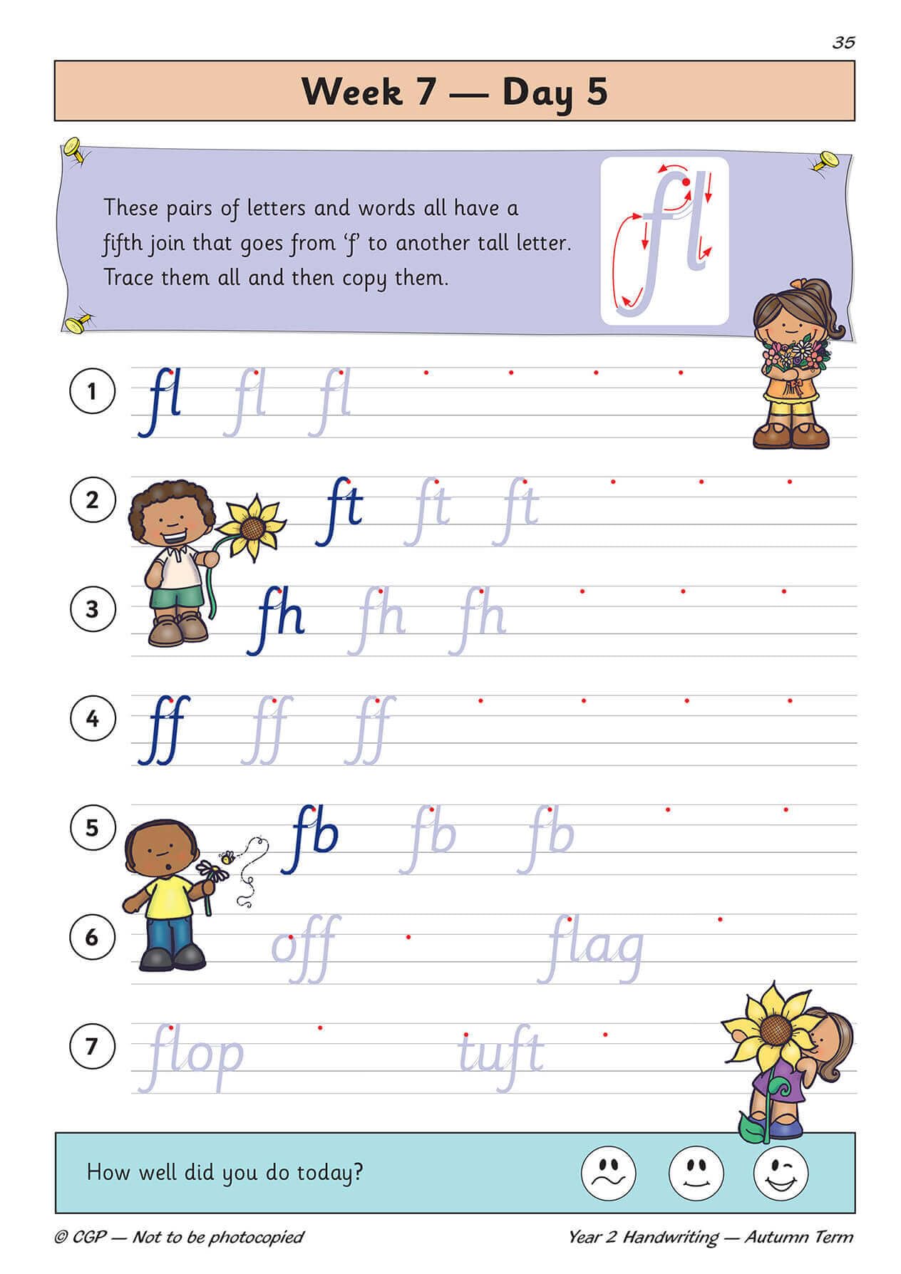 Coordination Group Publications Ltd (CGP) KS1 Handwriting Year 2 Daily Practice Book - Autumn Term | Paperback | 64 Pages 6