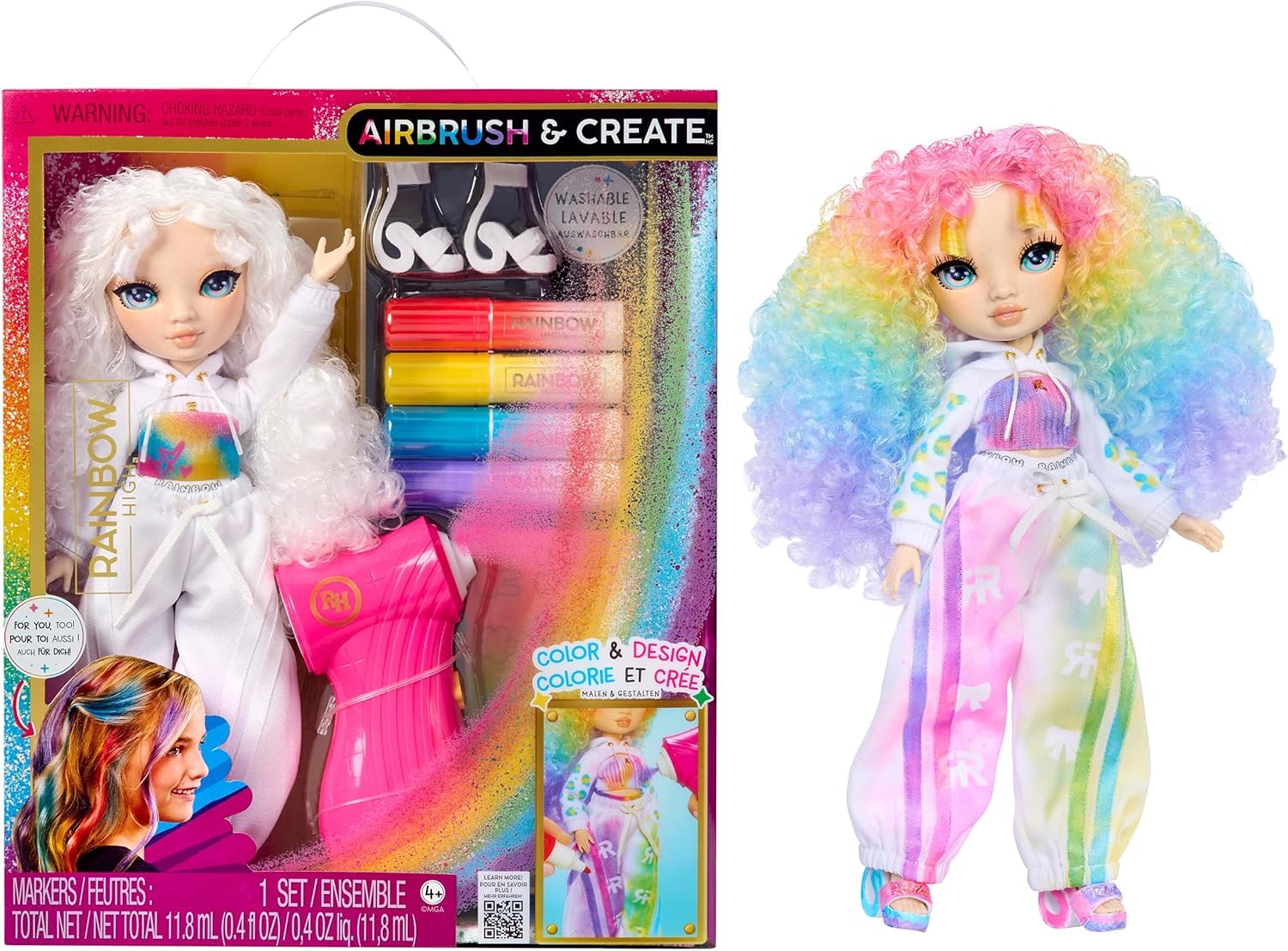 Rainbow High Air Brush & Create DIY Fashion Doll with Airbrush Kit 8