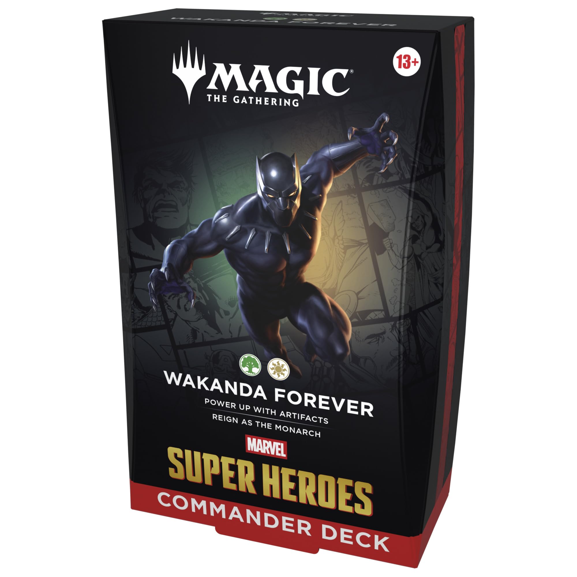 Magic: The Gathering - Marvel Super Heroes Wakanda Forever Commander Deck | 100-Card Deck + Accessories 1