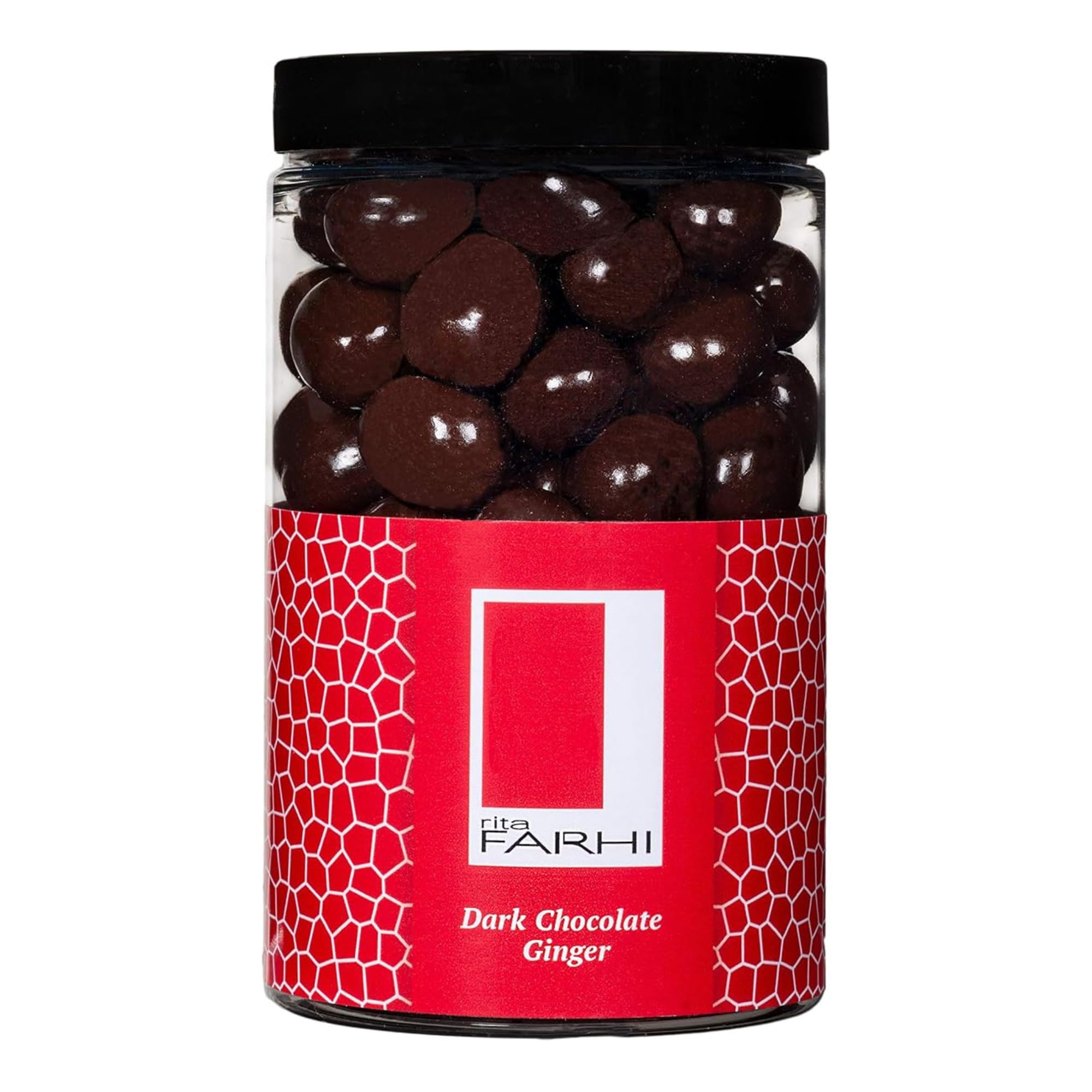 Rita Farhi - Dark Chocolate Covered Ginger Luxury Gift Jar 350g