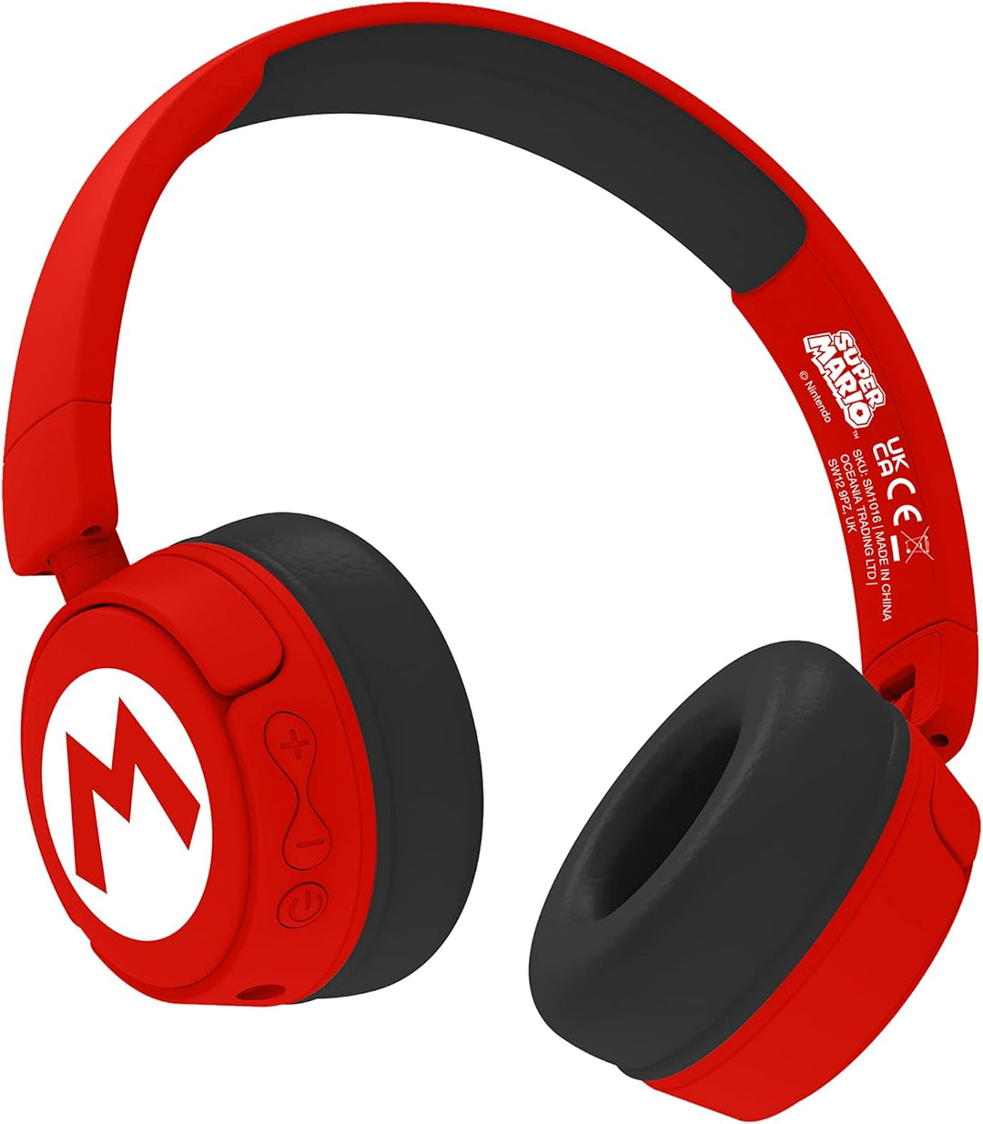 OTL Technologies SM1016 Super Mario Wireless Kids Headphones - Red