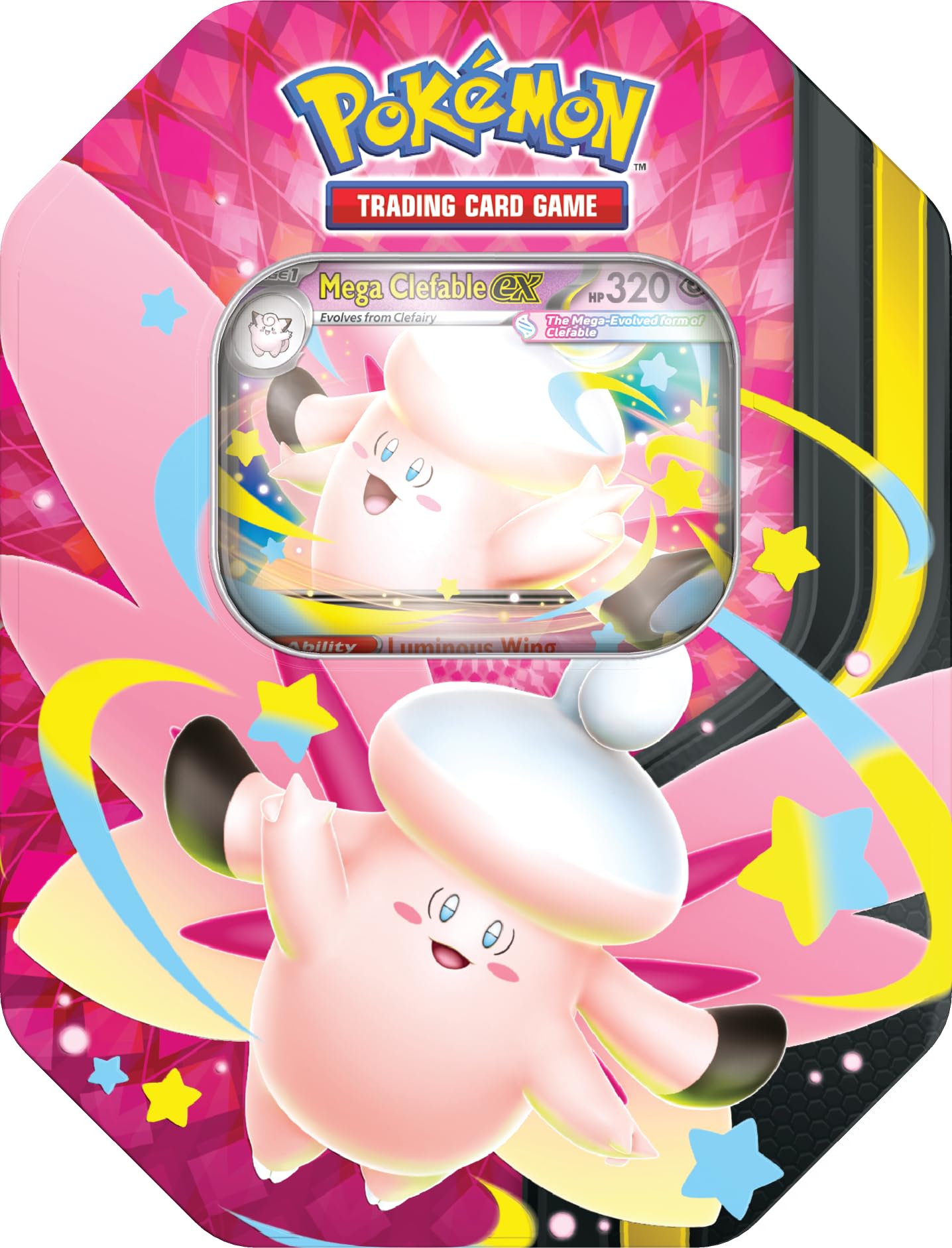 Pokémon TCG: Mega Moonlit Tin - Mega Clefable ex (4 Booster Packs + 1 Foil Promo) 1