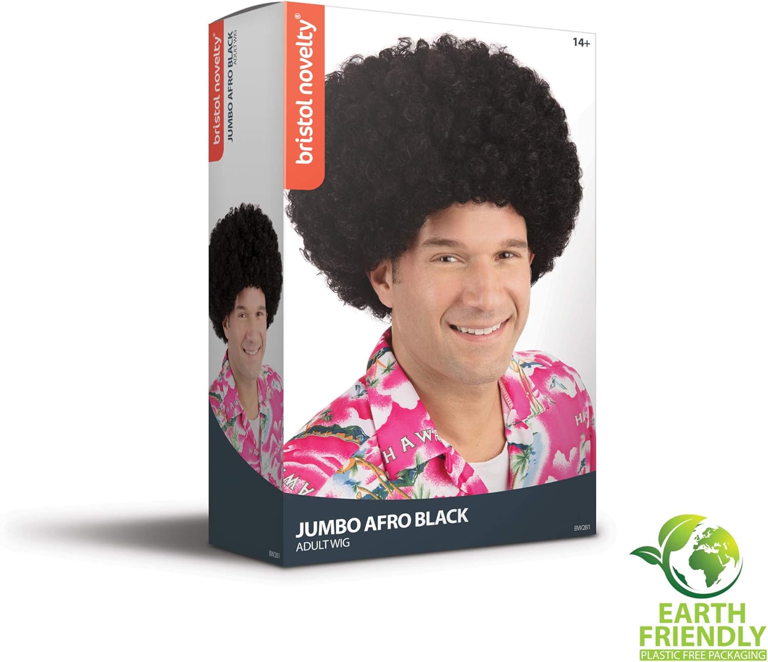 Bristol Novelty BW281 Black Jumbo Afro Wig, One Size 2
