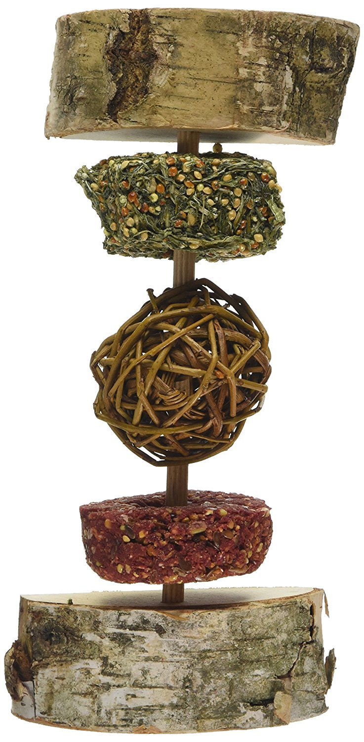 Rosewood Naturals Rodent Playground - 3-in-1 Treat Toy & Gnaw for Small Animals