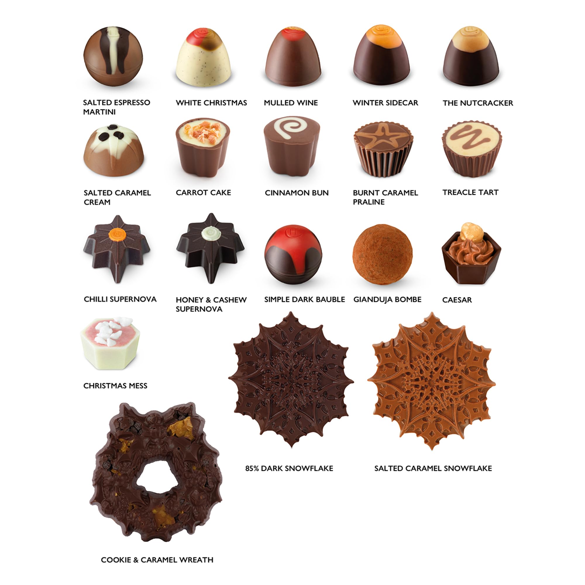 Hotel Chocolat The Wreath Box - 40 Chocolates, 2 Snowflakes, 1 Festive Wreath 4