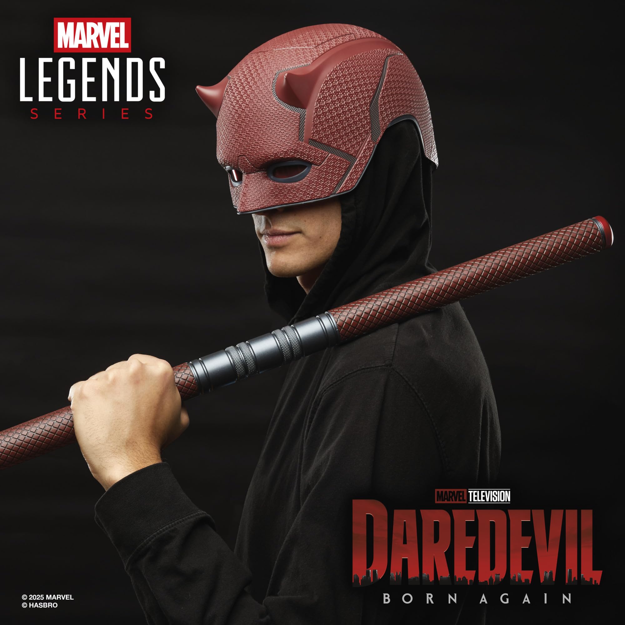 Marvel Legends Daredevil: Born Again Roleplay Mask and Billy Club Set | 1:1 Scale Wearable 7