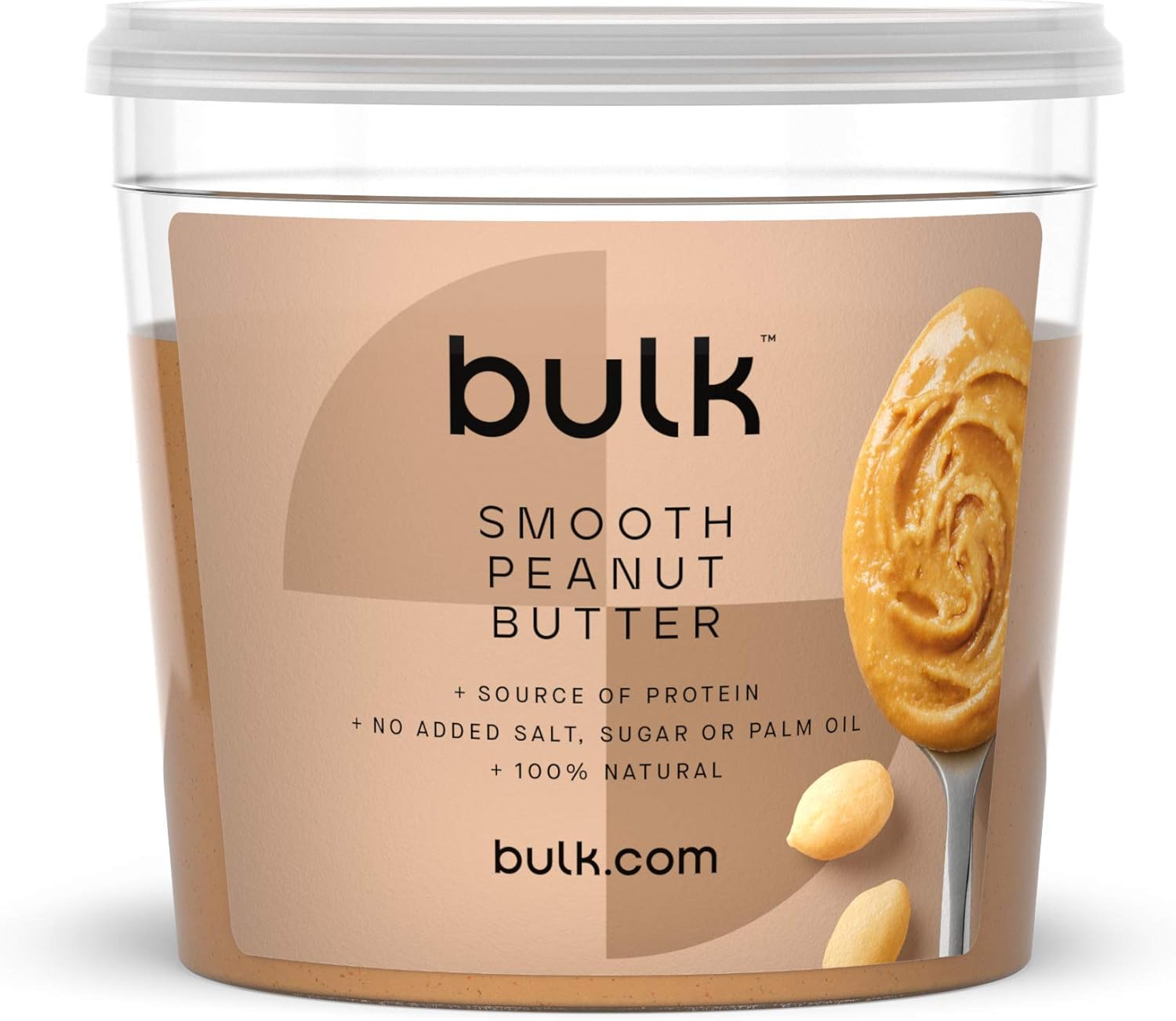 Bulk - Natural Roasted Peanut Butter Tub, Smooth, 1 kg