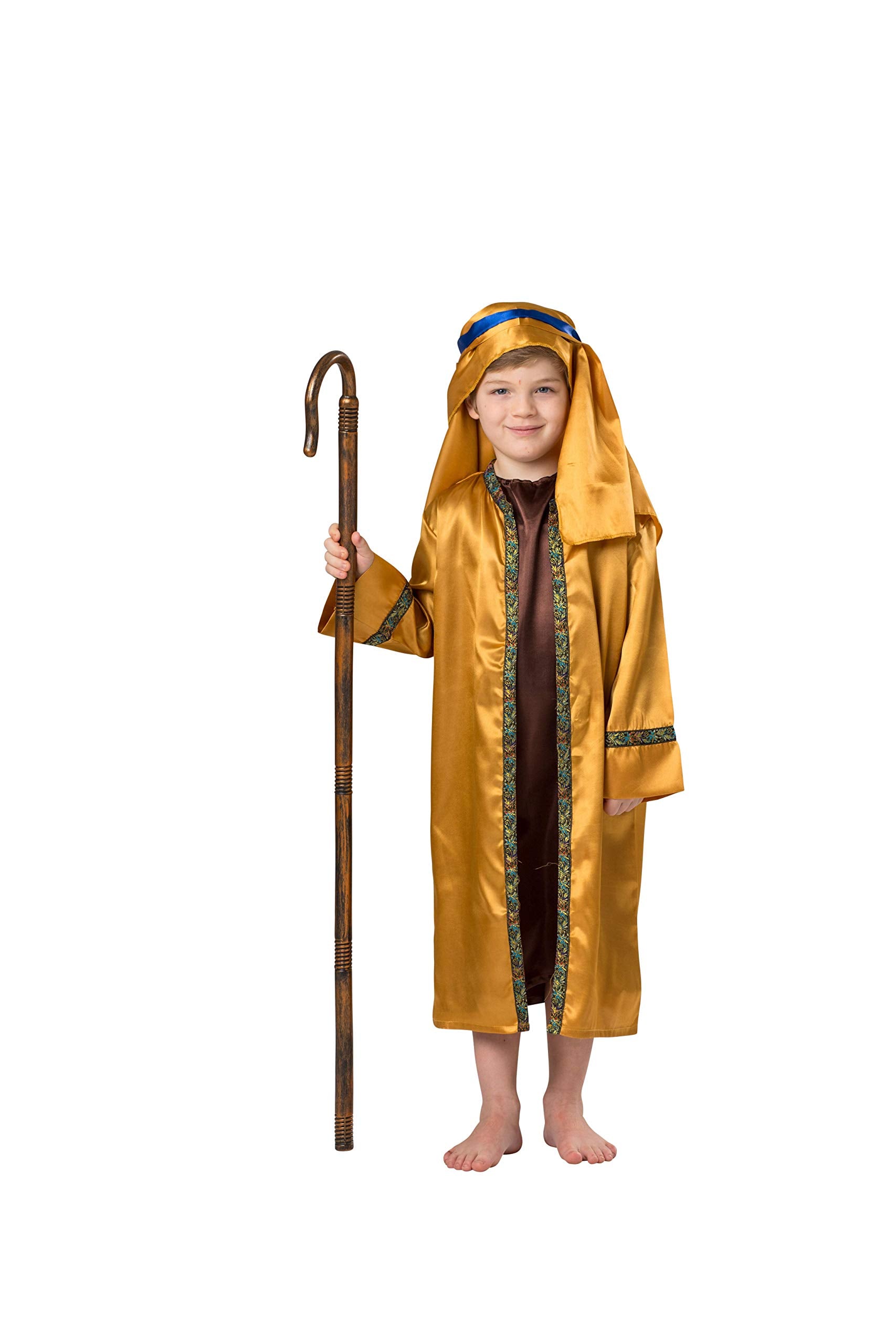 Dress Up America Shepherds Costume - Brown and Gold for Kids 7