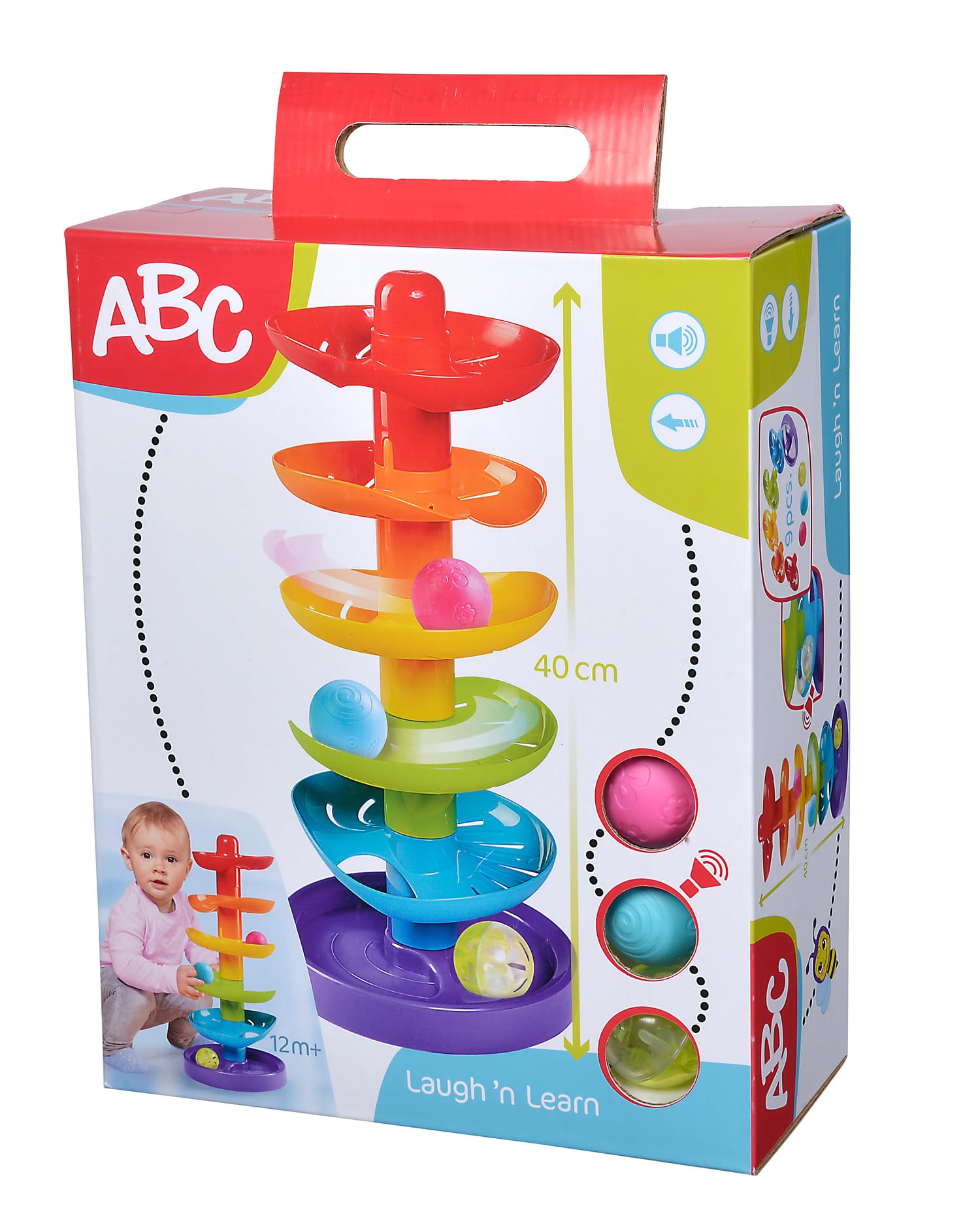 Simba ABC Ball Circuit Marble Run Tower | 5 Rainbow Levels | Includes 3 Balls | Ages 12m+ 7