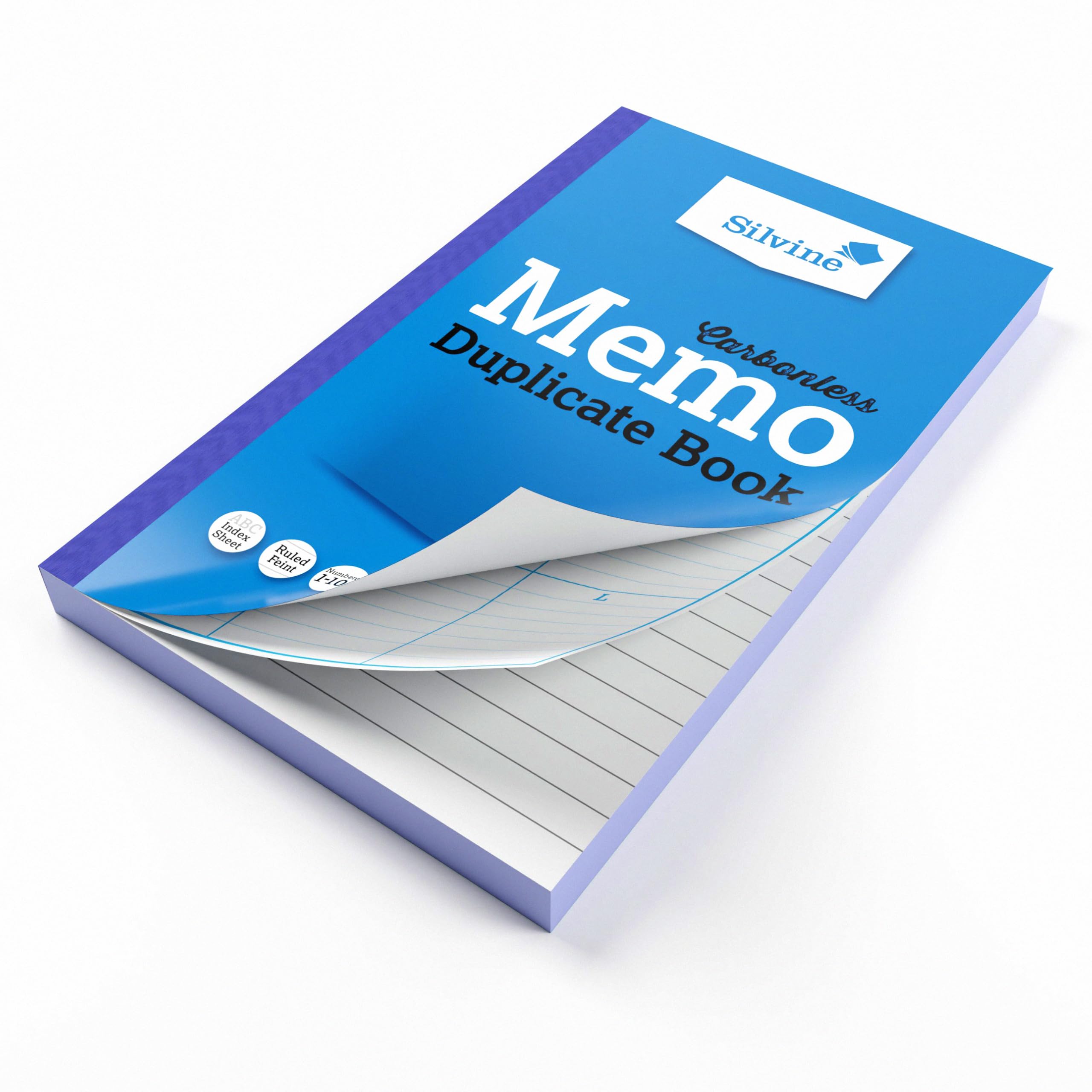 Silvine Carbonless Duplicate Memo Book - Numbered 1-100 with Index Sheet | 210 x 127mm 3