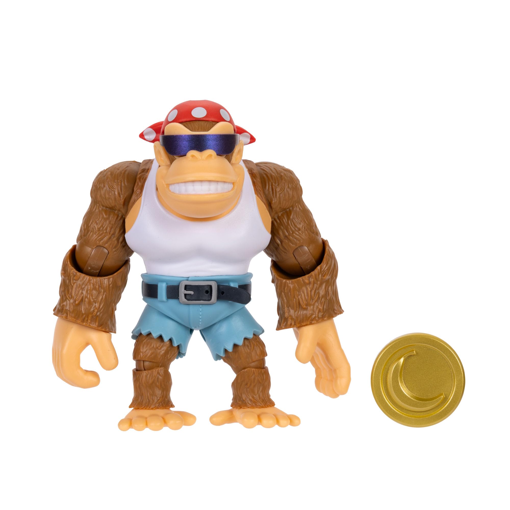 Nintendo Funky Kong Action Figure - 15 Points Articulation | 4 Inch | Ages 3+
