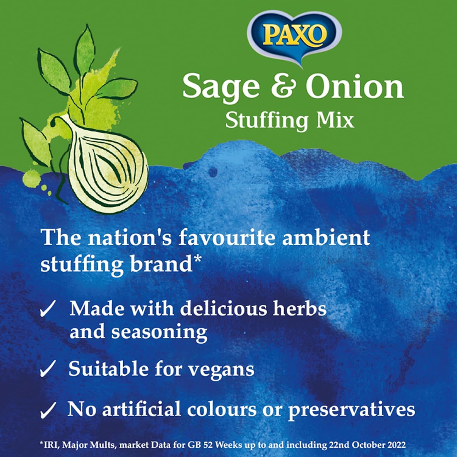 Paxo Sage & Onion Stuffing Mix - Traditional Flavour, Quick & Easy Preparation | 170g 3