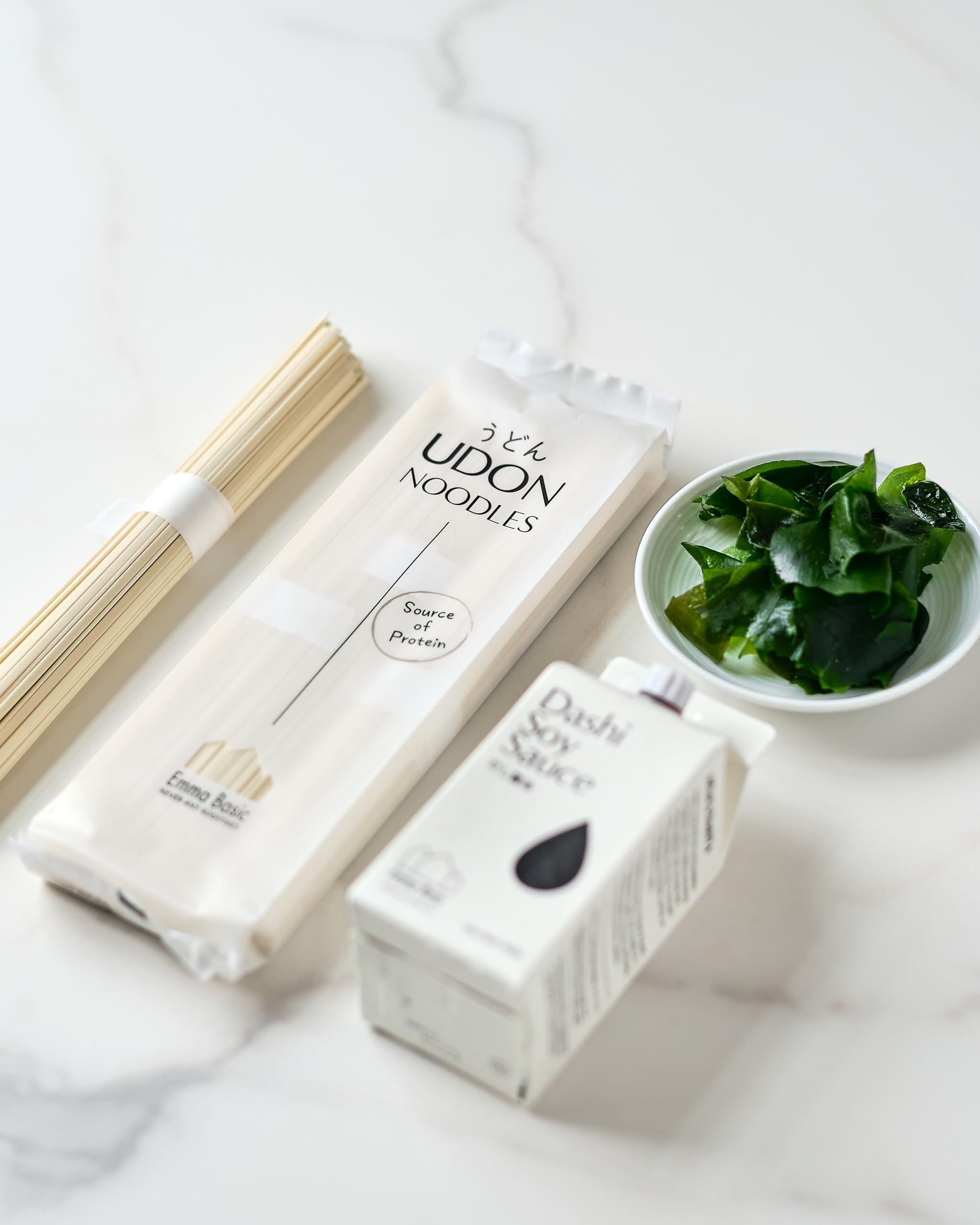 Emma Basic Udon Noodles - Source of Protein | Quick Cooking 4 Mins | 3 Bundles | 250g 3