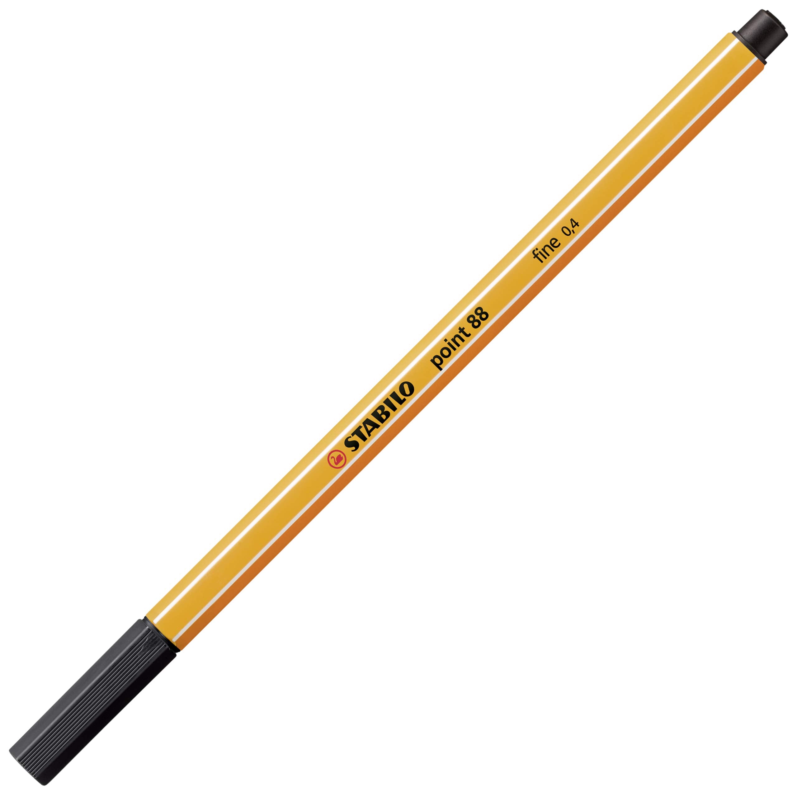 STABILO point 88 Fineliner - 0.4mm Line Width, Black Ink | Pack of 3