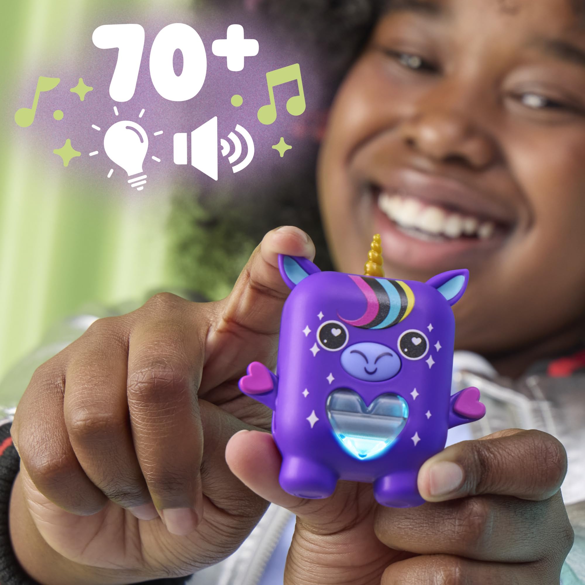 Hasbro Nano-Mals Stardream the Unicorn - Electronic Fidget Pet with Light-Up Heart, 70+ Reactions & Silent Mode 3