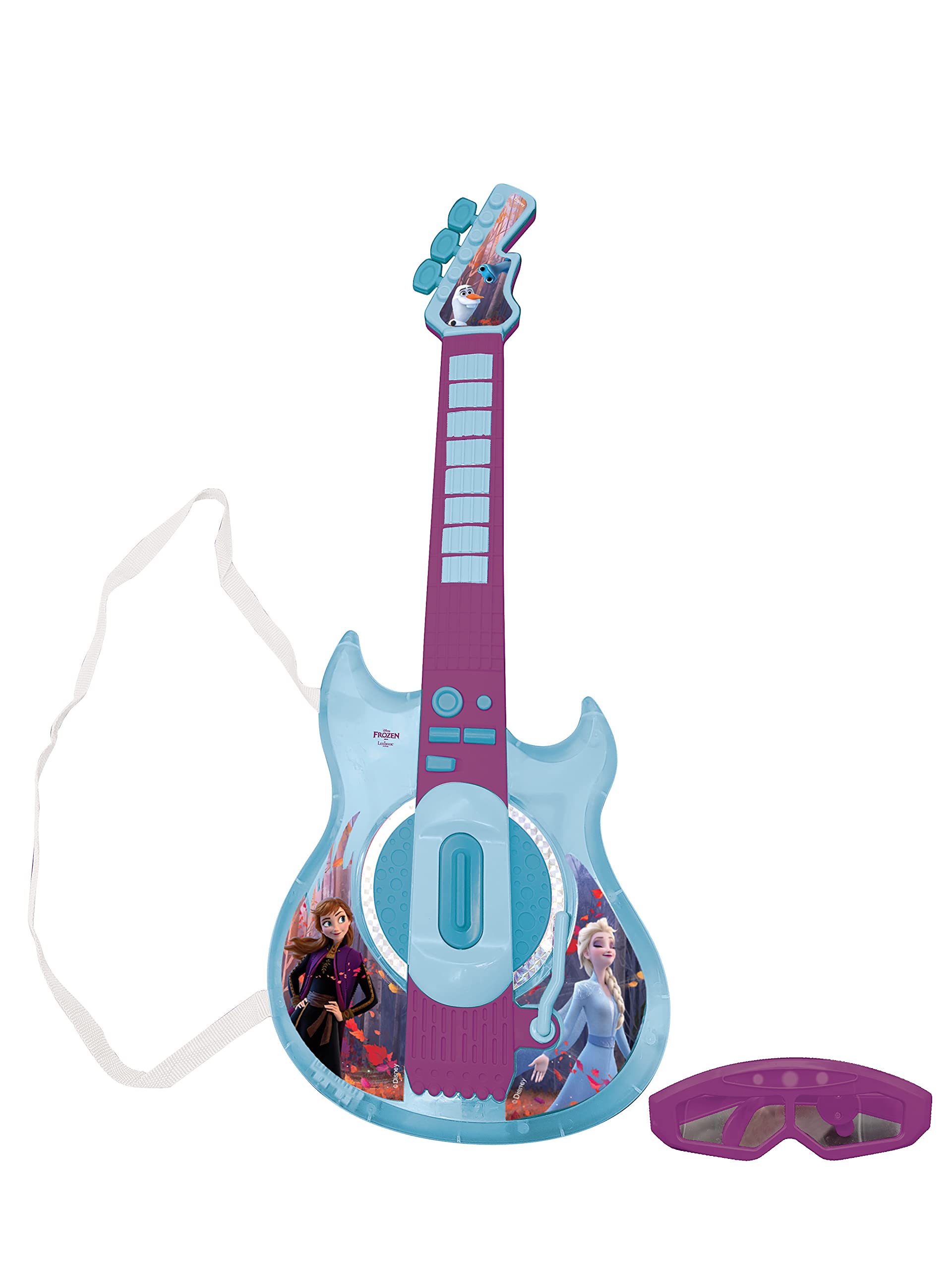 Lexibook Frozen Light-Up Electronic Guitar with Microphone - Musical Toy for Kids 3+ 6
