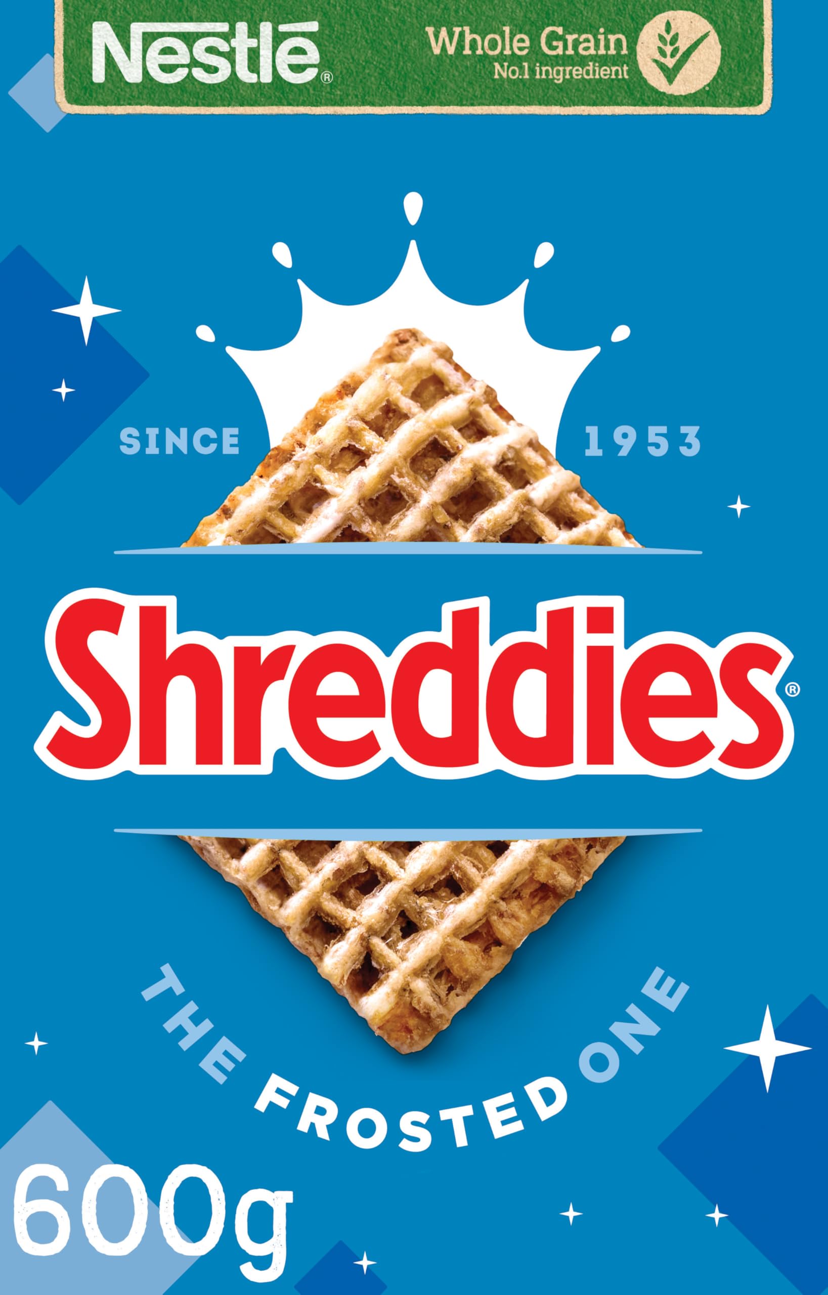 Nestlé Shreddies Original Wholegrain Wheat Bitesize Cereal - 600g | High Fibre | Fortified with Vitamins & Iron 1