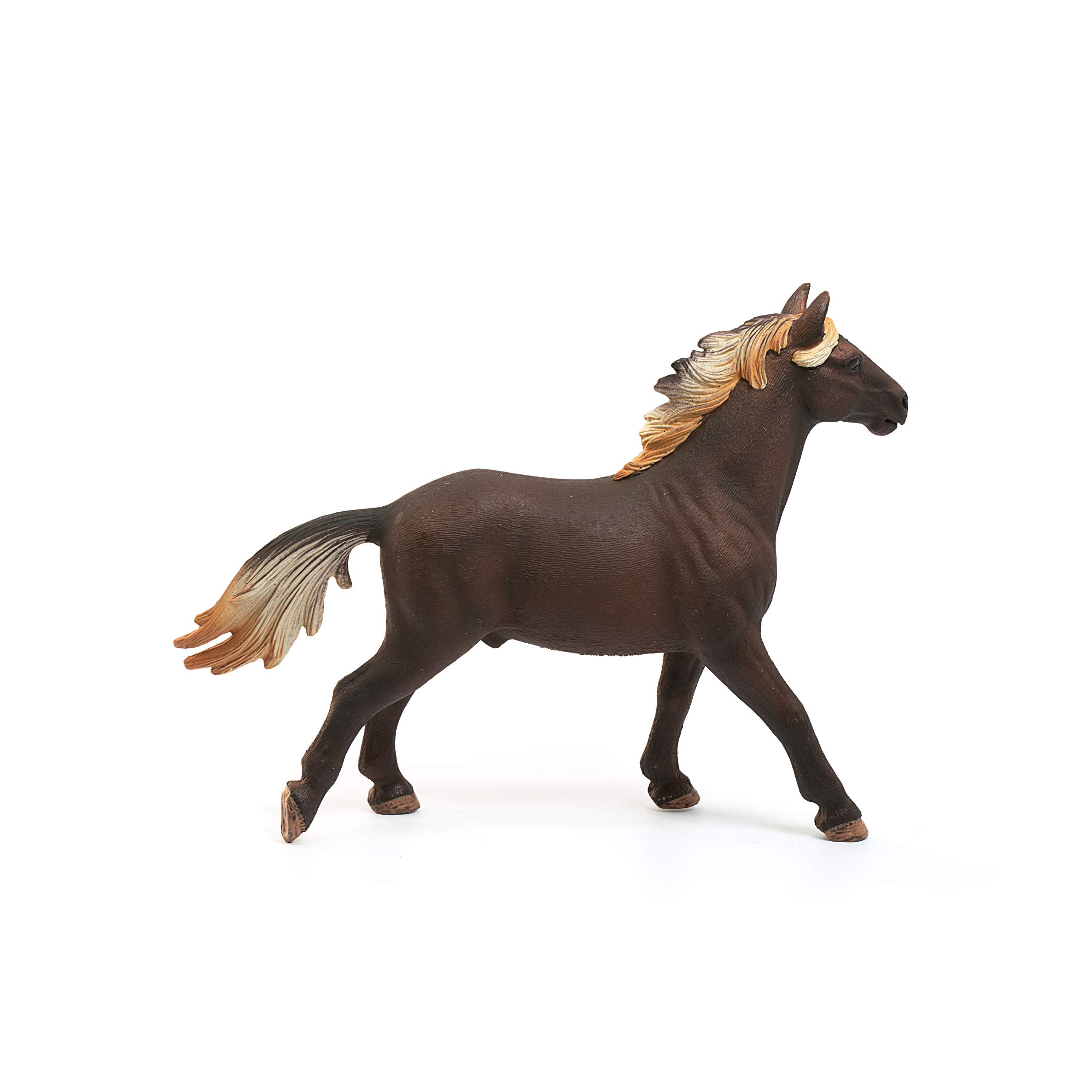 Schleich Mustang Stallion 13805 Farm World Toy Figurine - Individually Hand Painted, Educational Toy, Brown Plastic, Ages 3+ 2