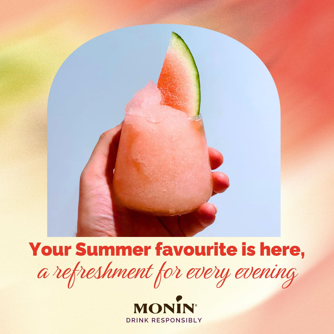 MONIN Watermelon Syrup 700ml - Vegan, Halal, Kosher - Natural Flavour, Allergen-Free Beverage Syrup