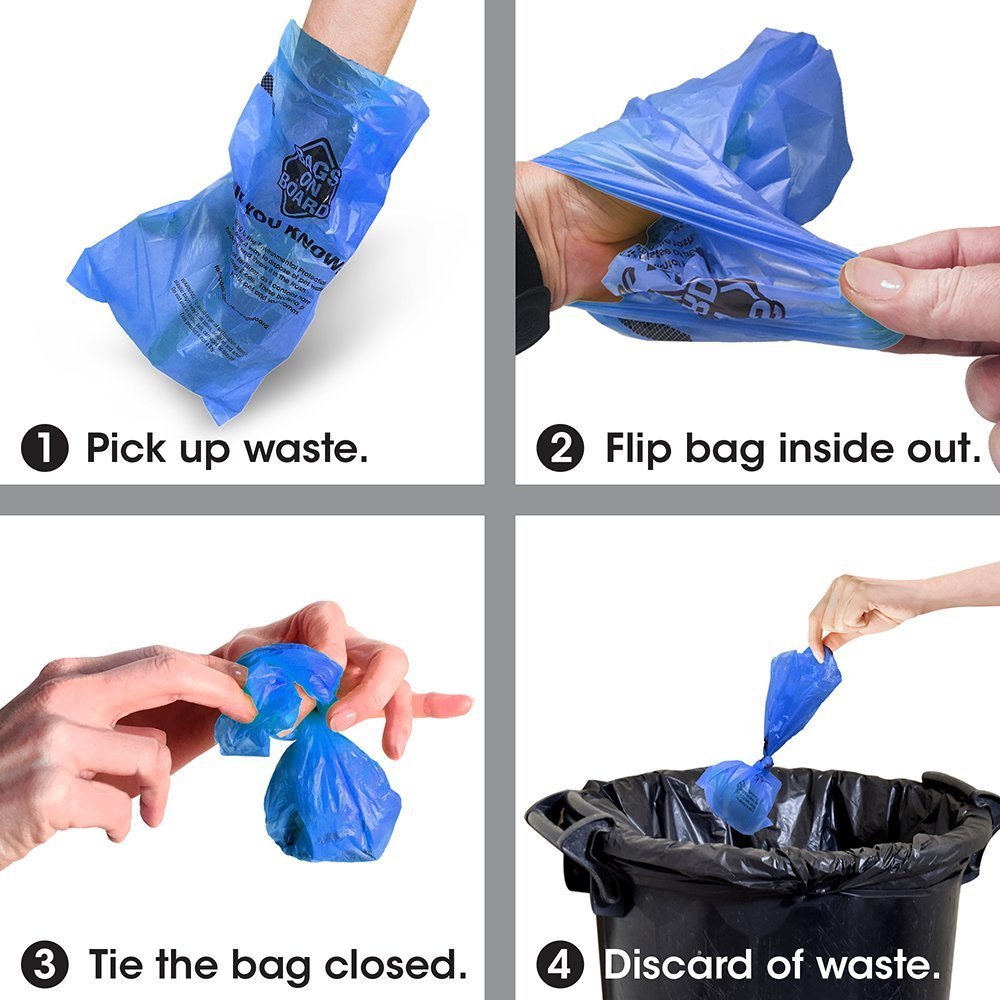 Bags on Board Strong Leak Proof Dog Poop Pick-up Bags - 315 Count, Blue, 9x14 Inches 4