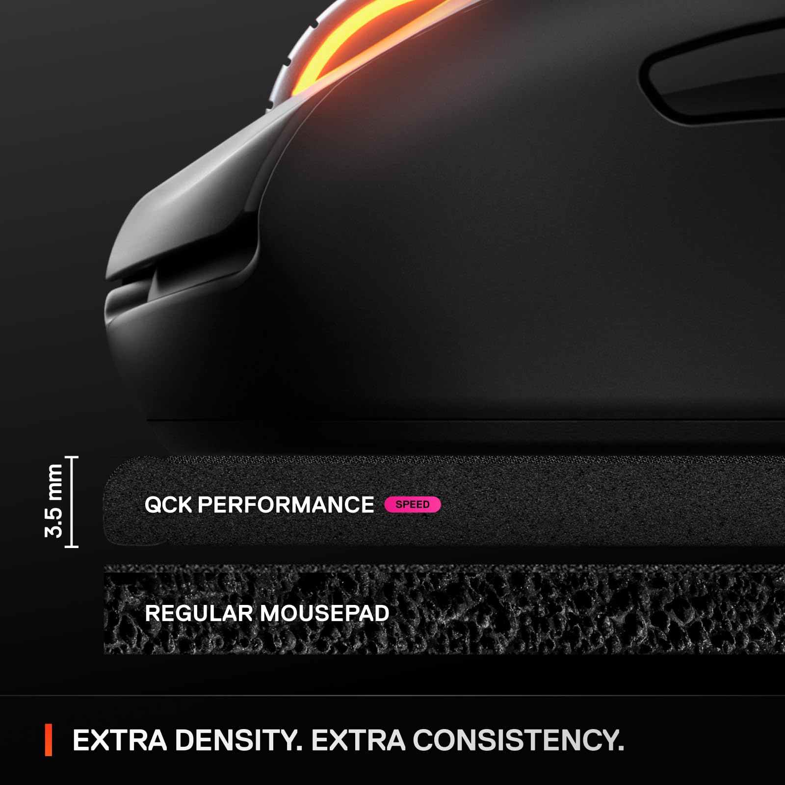 SteelSeries QcK L Gaming Mousepad - Speed Surface | 490x420mm | 3.5mm Thick 4