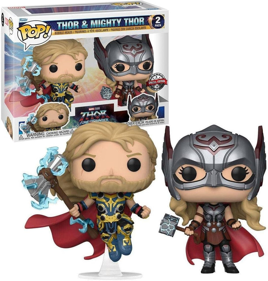 Funko Pop! Marvel Thor: Love & Thunder - Thor & Mighty Thor 2-Pack Vinyl Figure (63176)