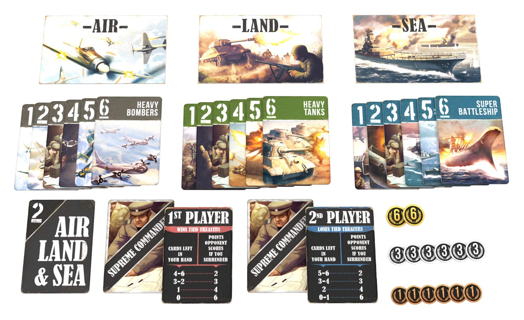 Arcane Wonders Air Land & Sea: Revised Edition Card Game - 2 Player Strategy Game 7