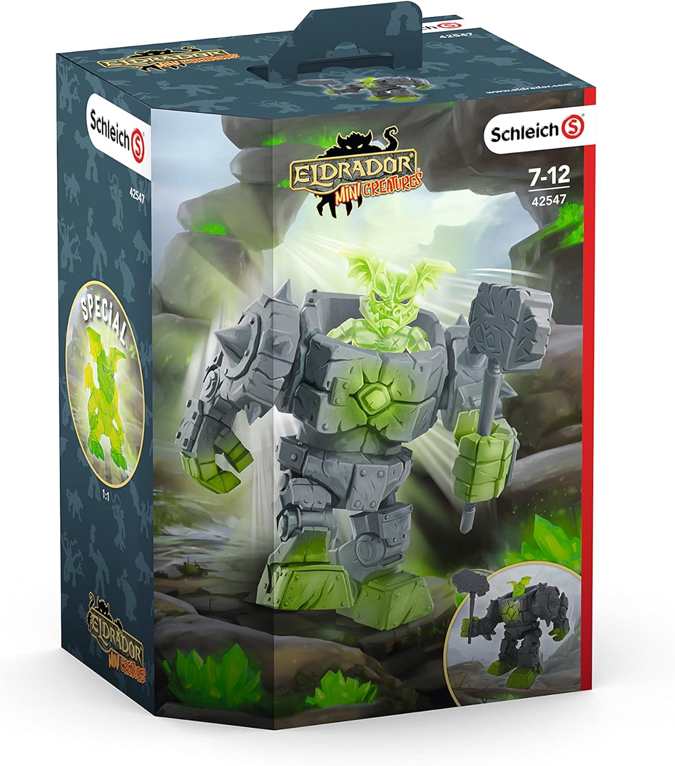 Schleich Eldrador Mini Creatures Stone Robot with Stein-Lord Figure - Action Toy for Ages 7+ 2