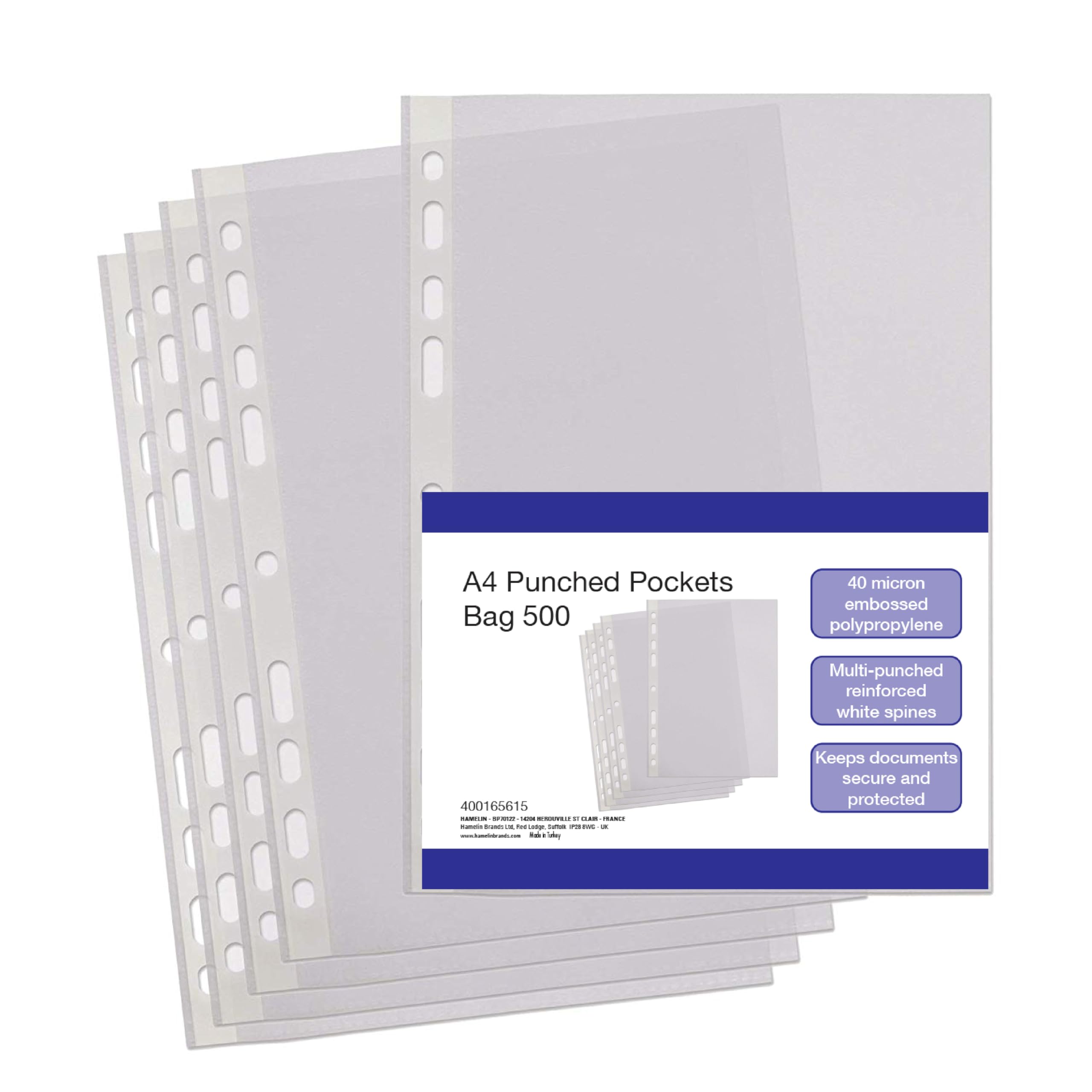 SUMMIT A4 Punched Pockets - Crystal Clear Protection | Universal Multi-Punch | Pack of 500