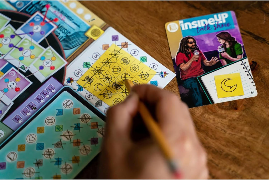Inside Up Games Draft & Write Records - Music Board Game, Card Drafting, Strategy Game