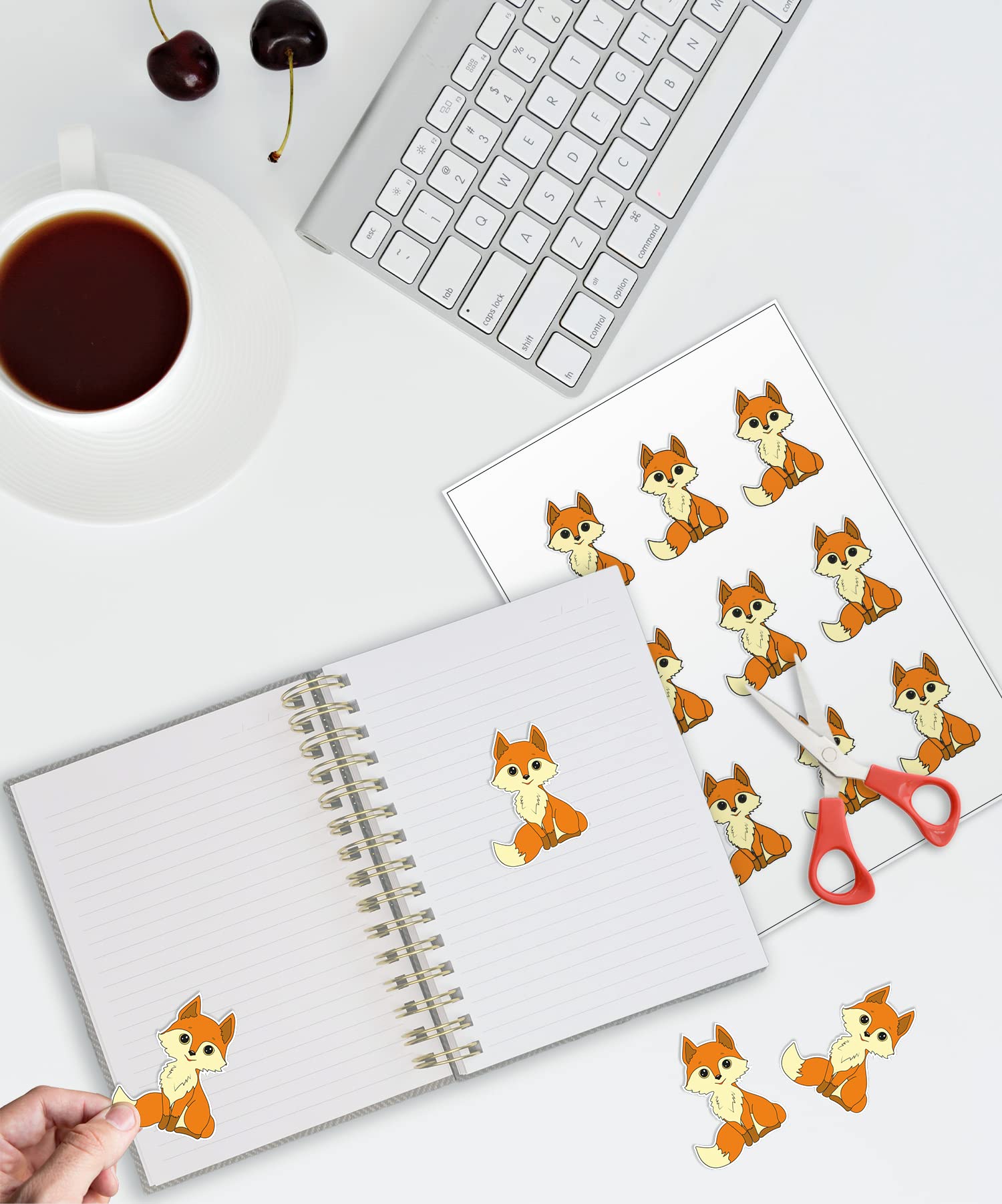 Creavvee Printable White Sticker Paper Labels - 1 Label per Sheet, 20 A4 Sheets, Matte Finish