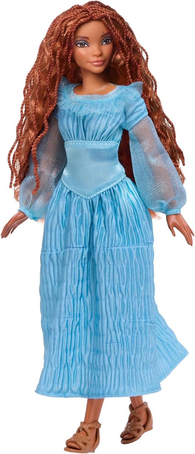 Disney The Little Mermaid Ariel Fashion Doll on Land in Signature Blue Dress, Toys Inspired by Disney’s The Little Mermaid