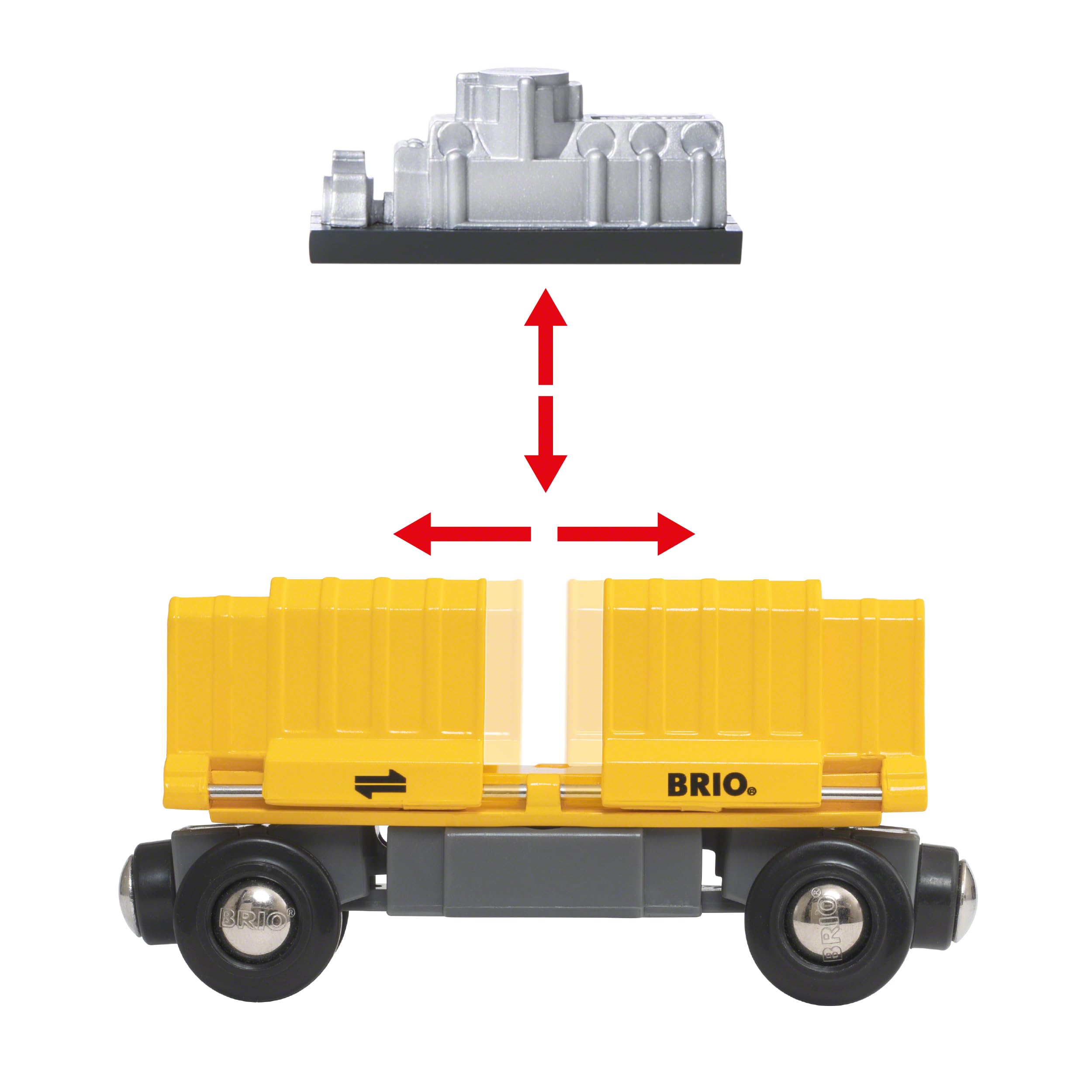 BRIO Three Wagon Cargo Train - 7 Pieces, Compatible with BRIO World | Ages 3+ 5