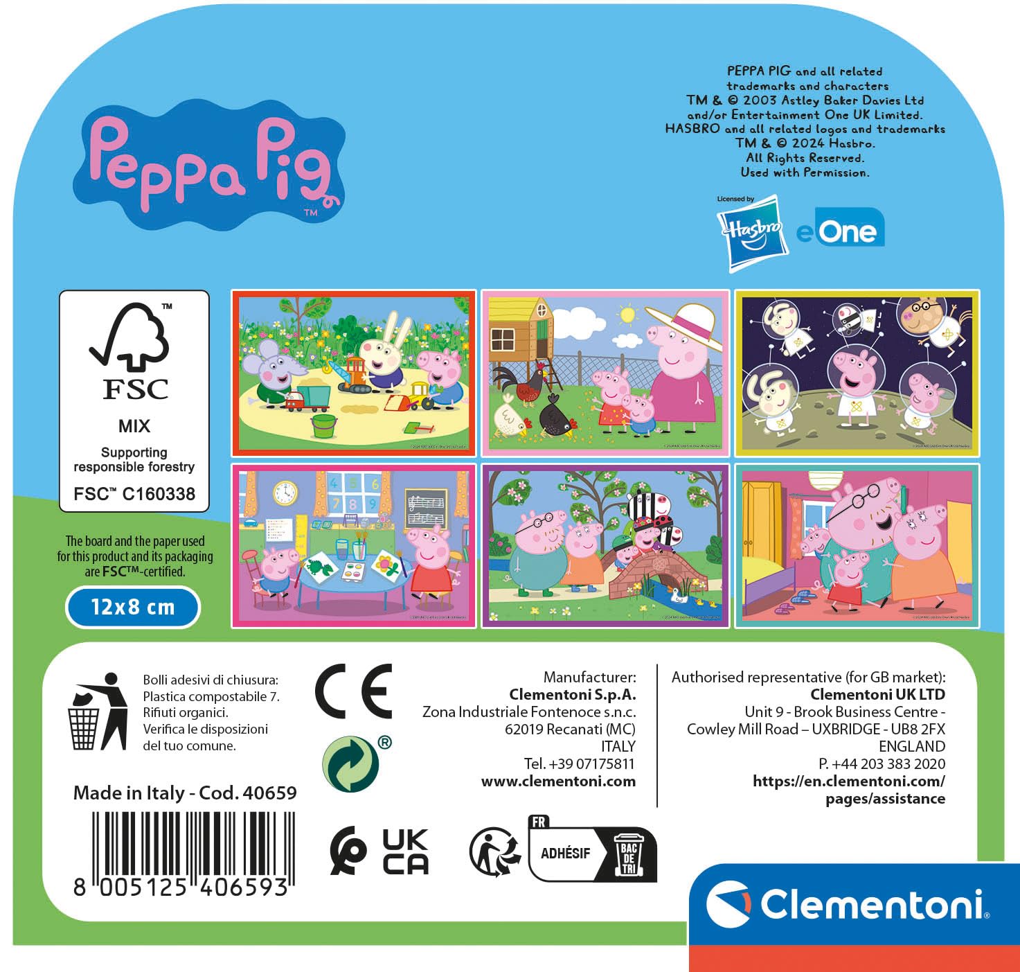Clementoni Peppa Pig Supercolor Cube Puzzle - 6 Pieces | Ages 2+ | Recycled Material 3