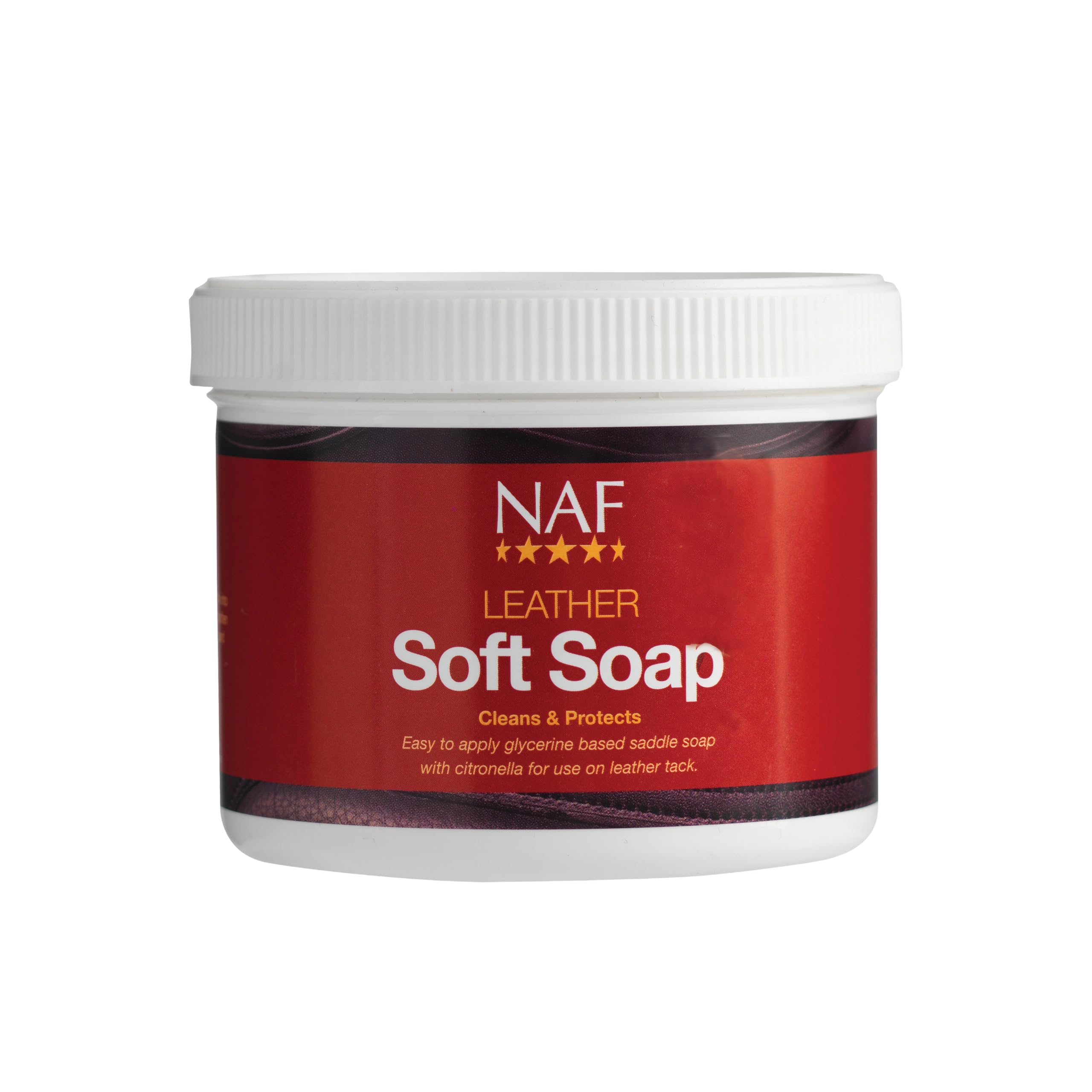 NAF Leather Soft Soap - Glycerine-Based Cleaner for Suppleness | 450g Solid | Citronella Scent