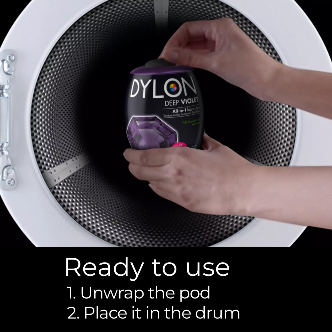 DYLON Washing Machine Fabric Dye Pod - Deep Violet, 350g