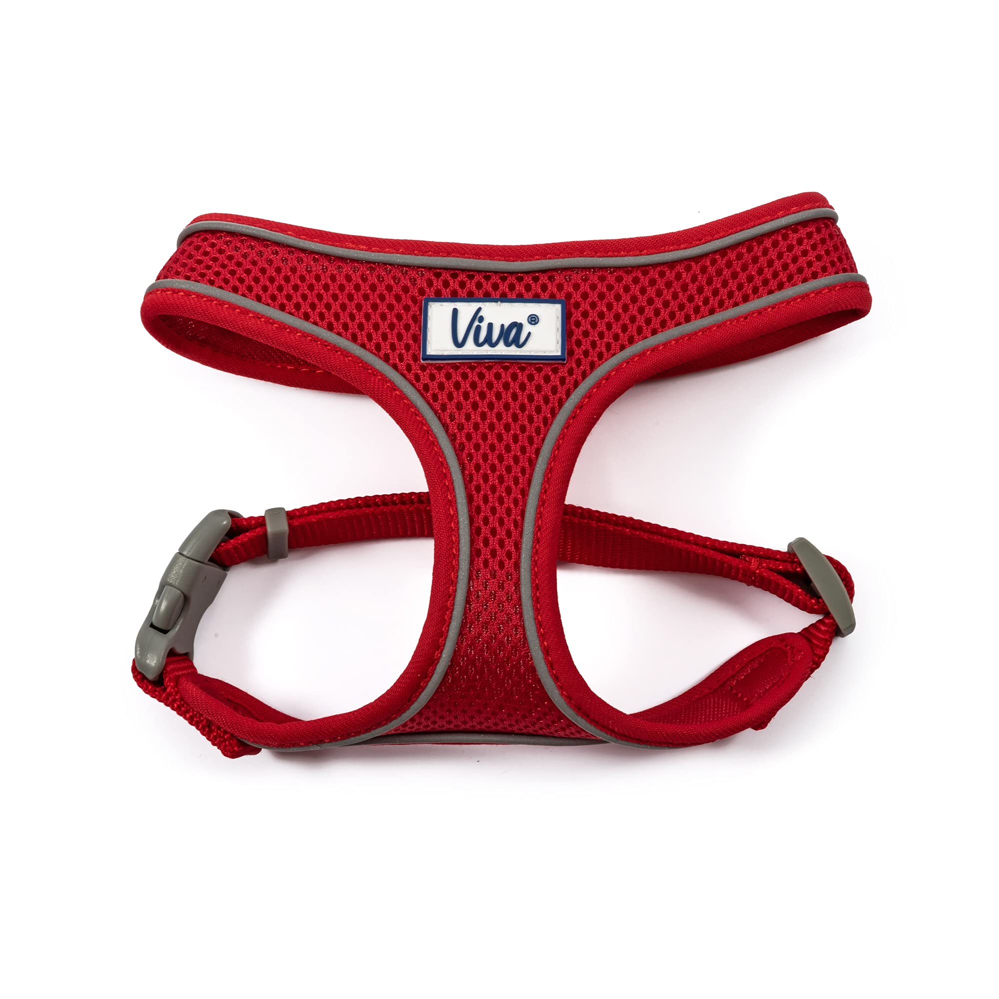 Ancol Viva Lightweight Mesh Dog Harness - Red, Size Medium (Girth 44-57 cm)