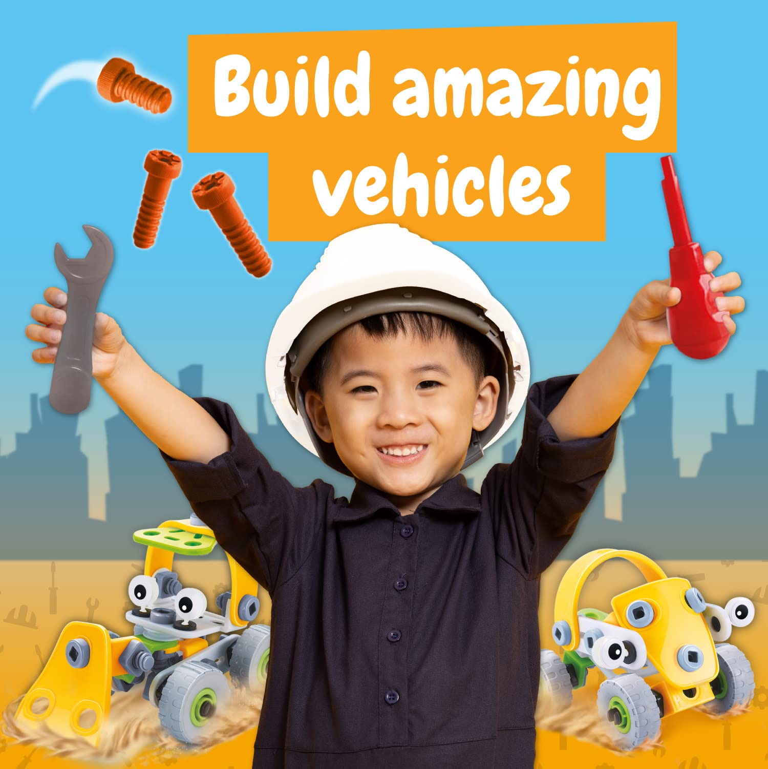 Science4you Auto Mechanics Laboratory - Build Your Own Car and Tractor Kit for Kids 4+ 5