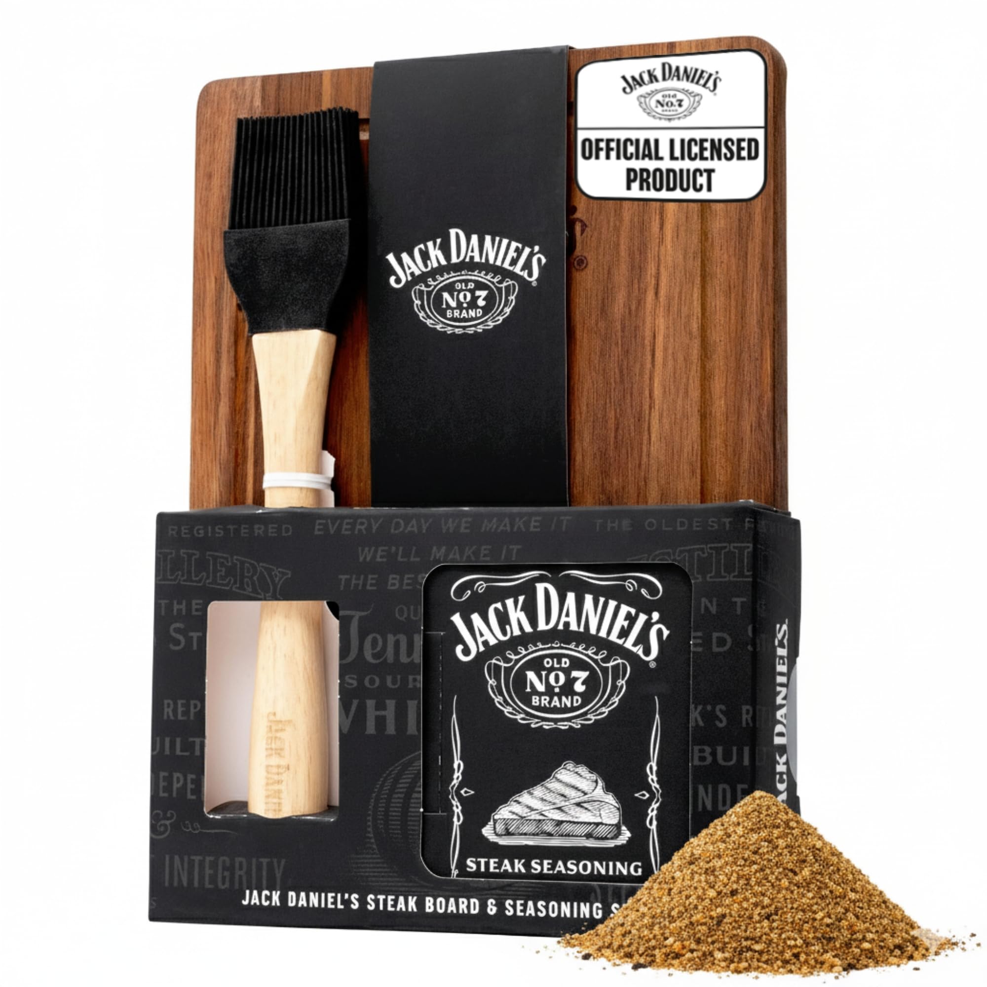 Jack Daniels - Steak Spice Set with Wooden Board & Basting Brush 10
