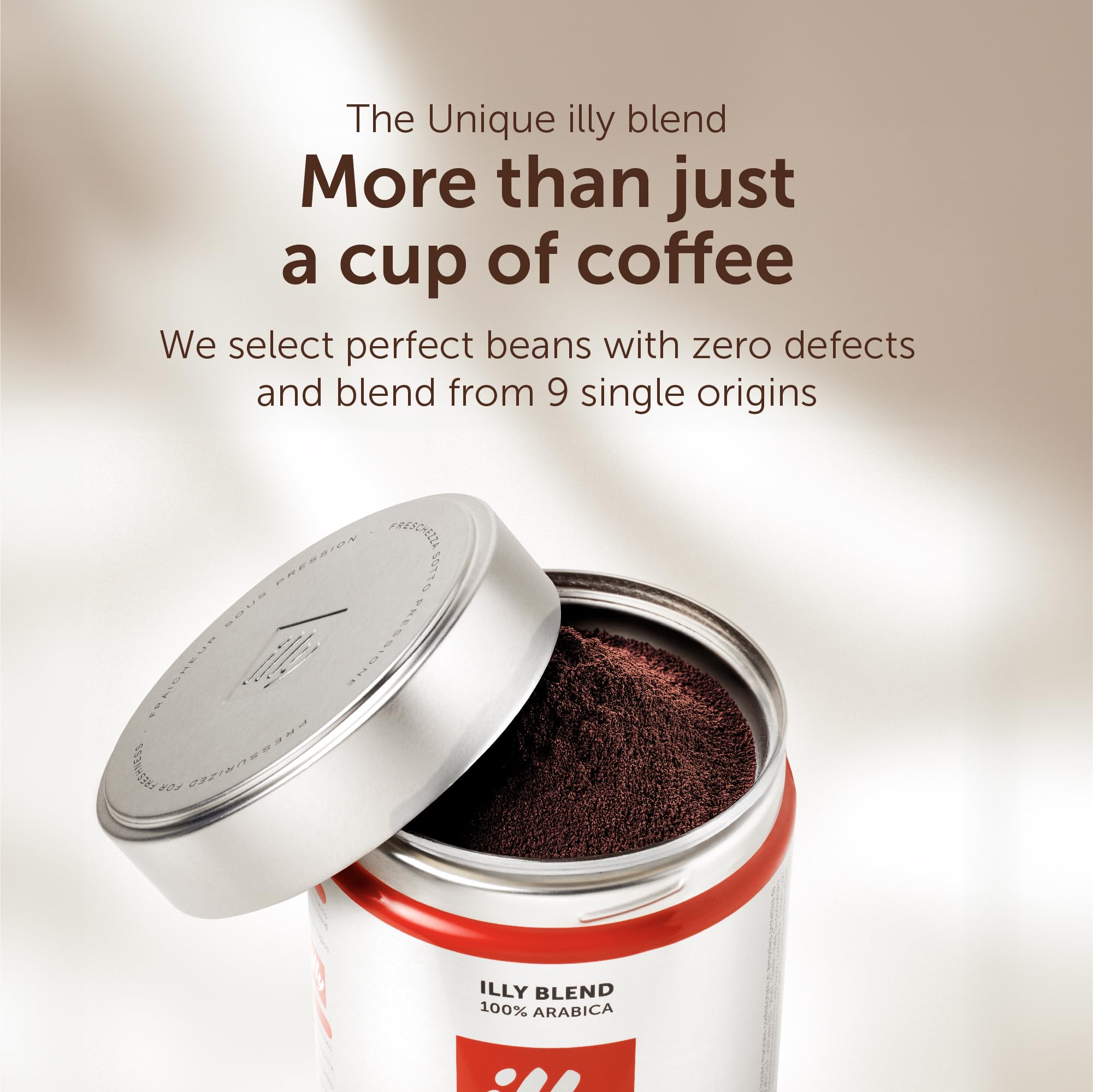 illy Classico Ground Coffee - Medium Roast, 100% Arabica Beans, Ideal for Espresso, 125g Tin 3