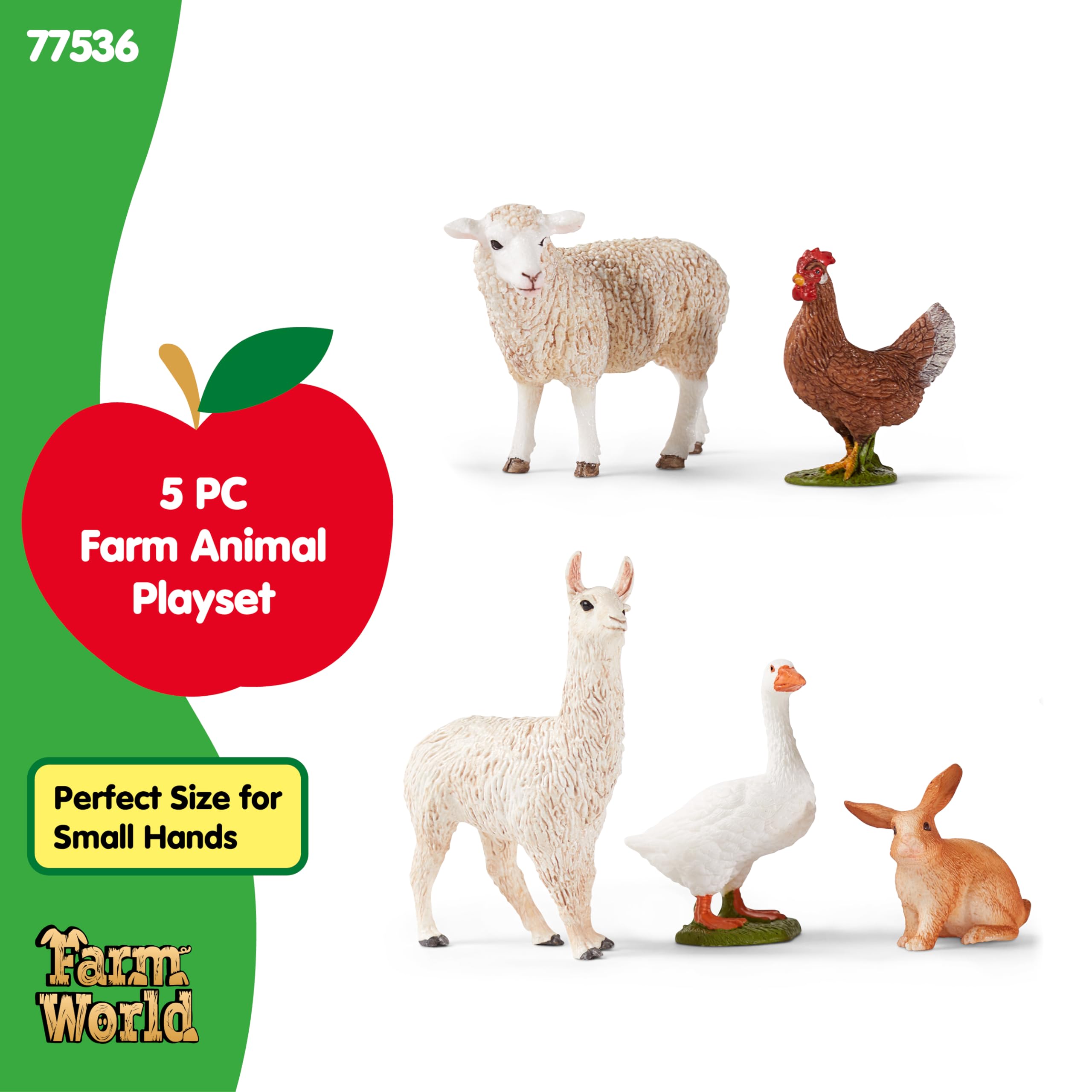 SCHLEICH Farm World 5-Piece Farm Animal Playset - Realistic Animal Figures for Kids Ages 3+ 4