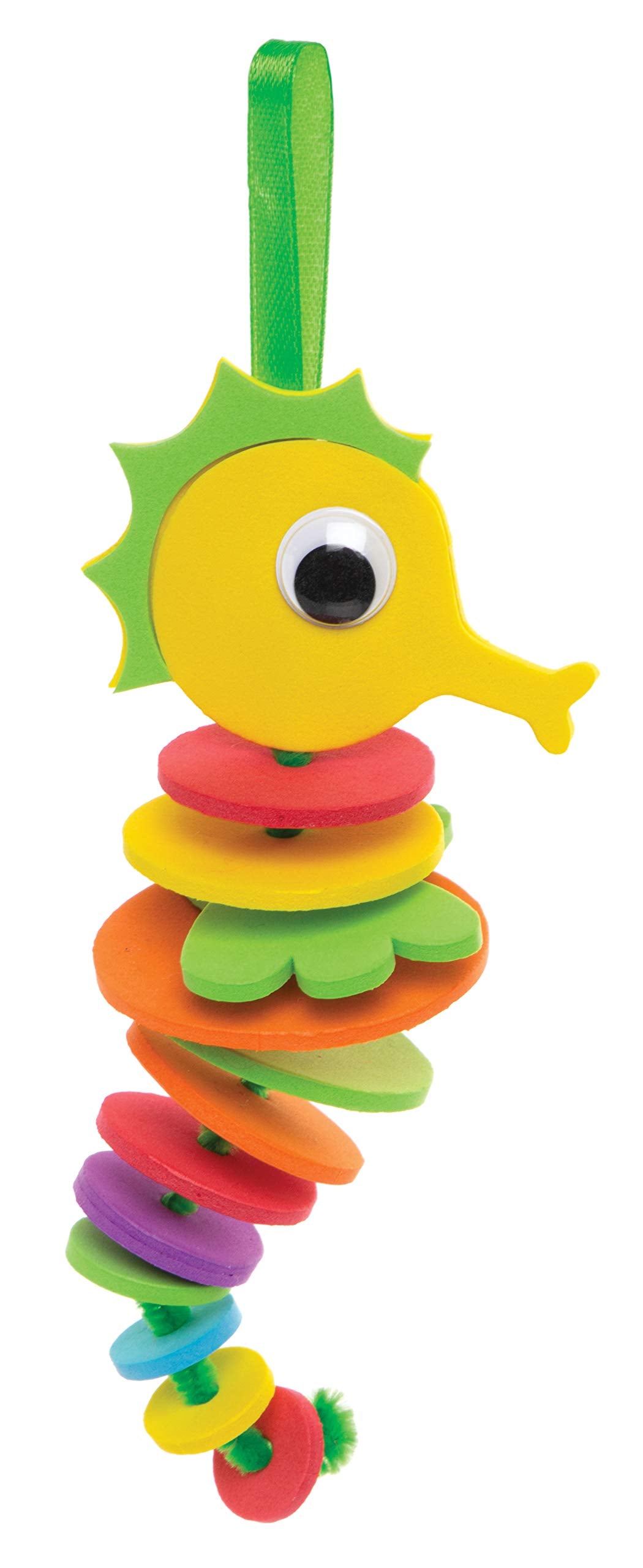 Baker Ross Seahorse Stacking Craft Kit - Mess-Free Fun for Kids | Pack of 6 | 13cm Finished Size 6